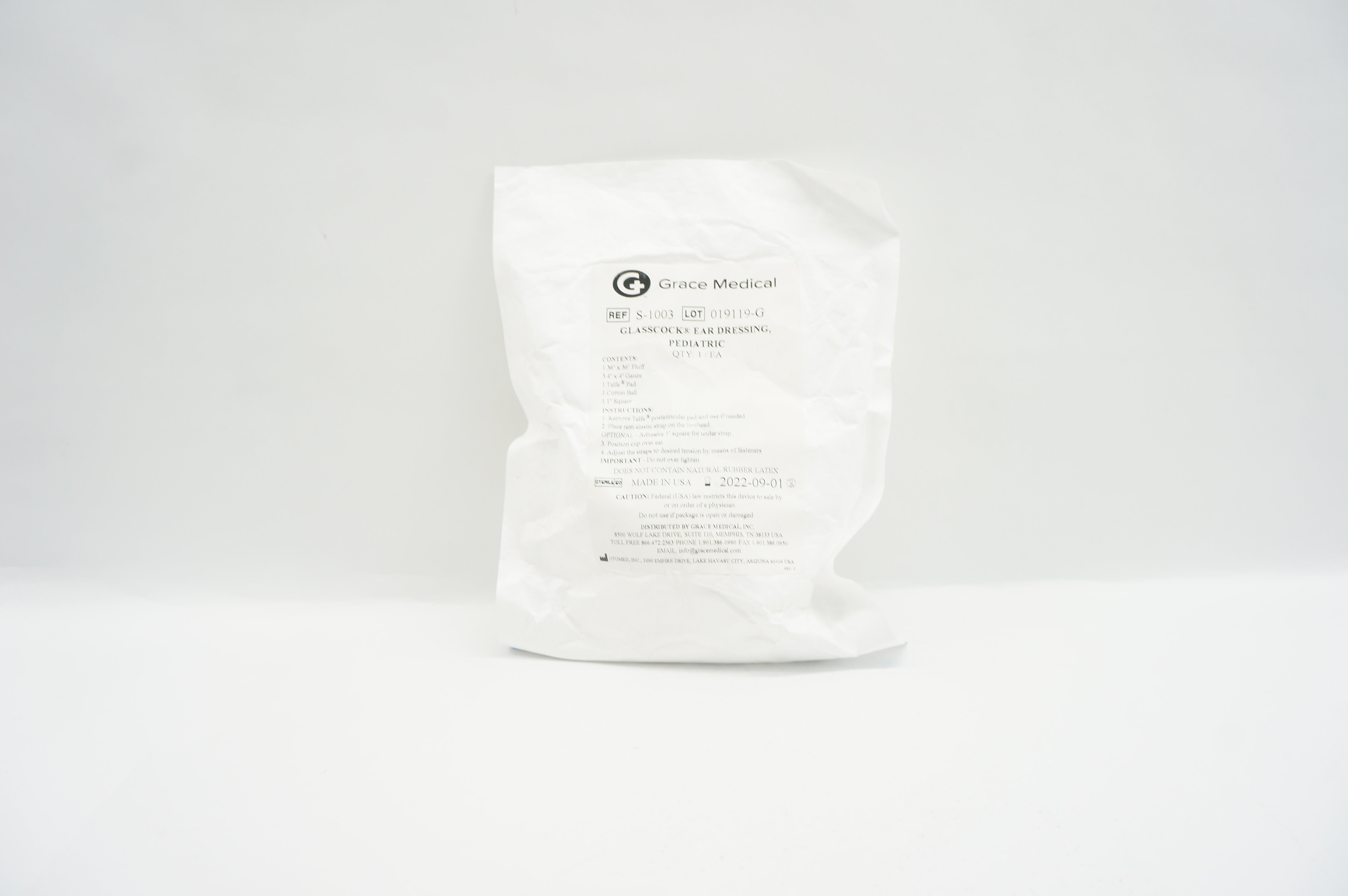 OTOMED S-1003 Grace Medical Glasscock Ear Dressing, Pediatric (x)