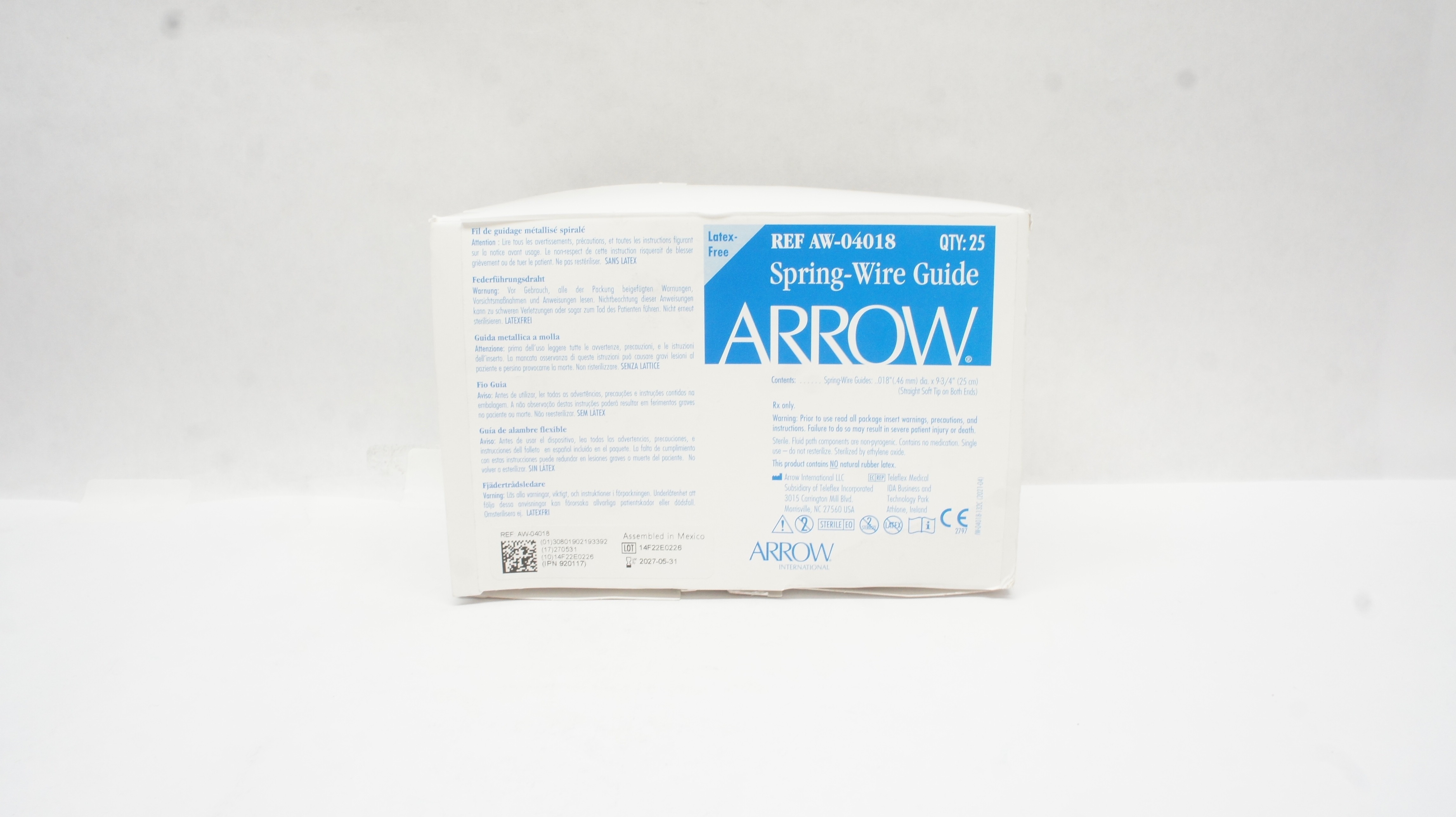 Arrow AW-04018 Spring-Wire Guide .018in x 9-3/4in Straight Soft Tip - Box of 25