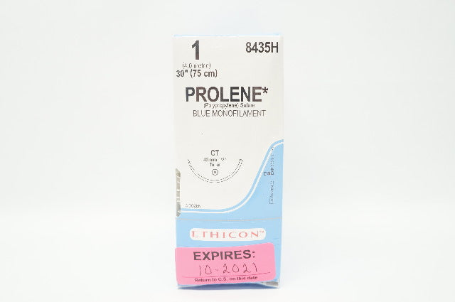 Ethicon 8435H 1 Prolene Stre CT 40mm 1/2c Taper, 30inch (x) - Box of 36