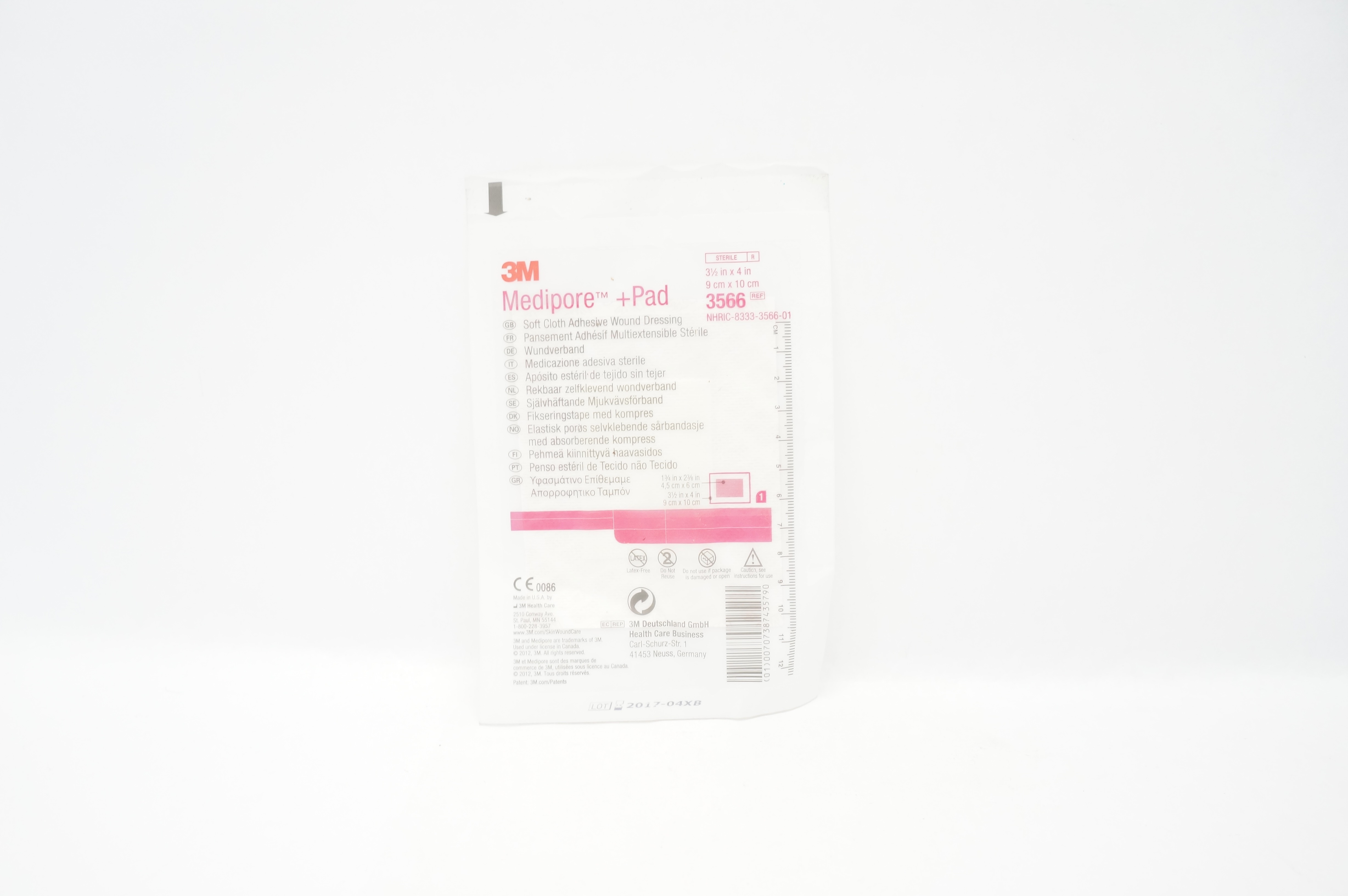 3M 3566 Medipore Pad, Soft Cloth Adhesive Wound Dressing 3-1/2inch x 4inch (x)