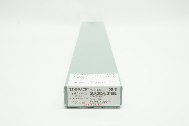 Ethicon DS18 7 Ethi-Pack Pre-cut Stres Surgical Steel Monofilament 18 inch