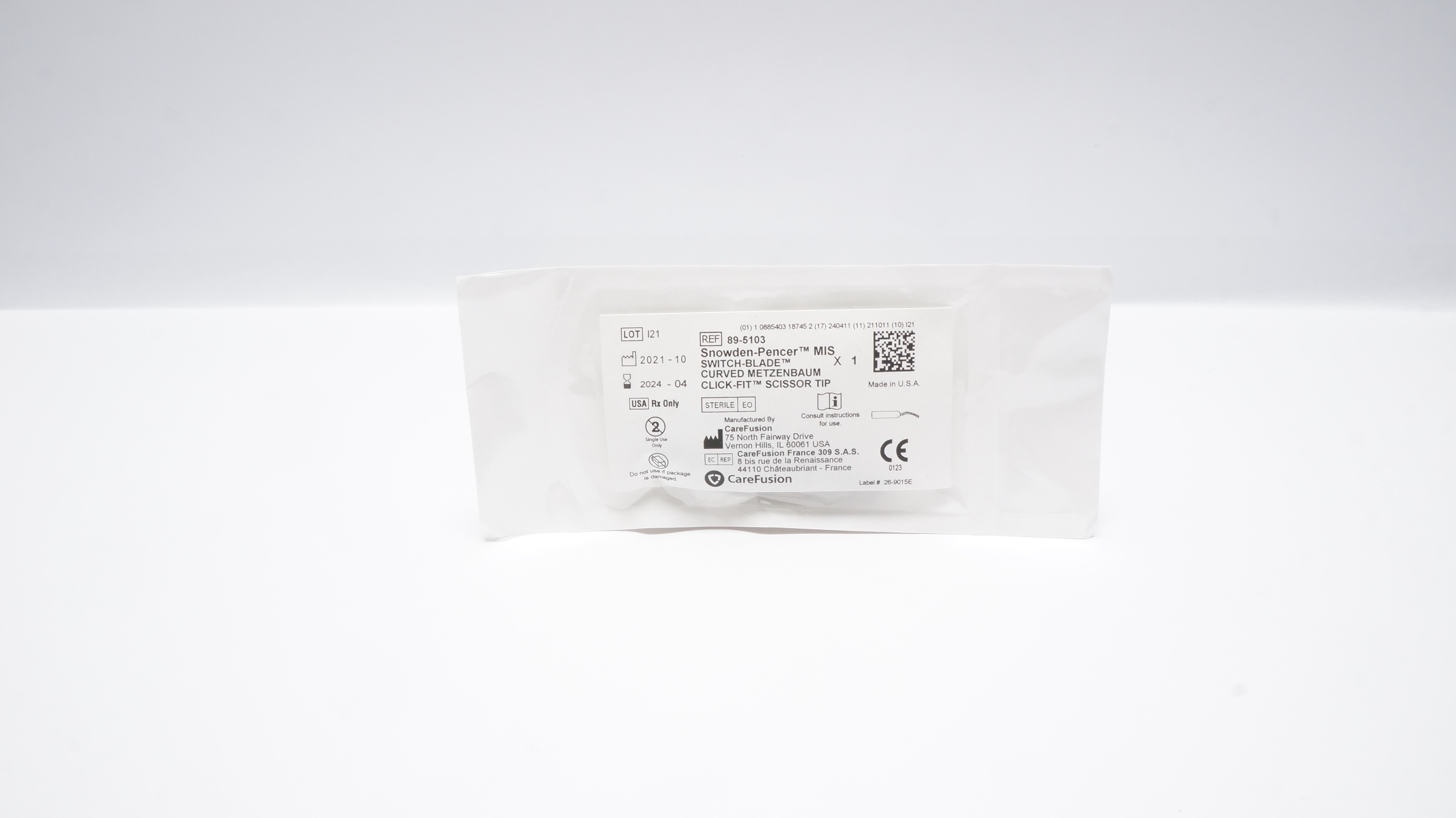 CareFusion 89-5103 Snowden-Pencer MIS Curved Metzenbaum Scissor Tip (x)