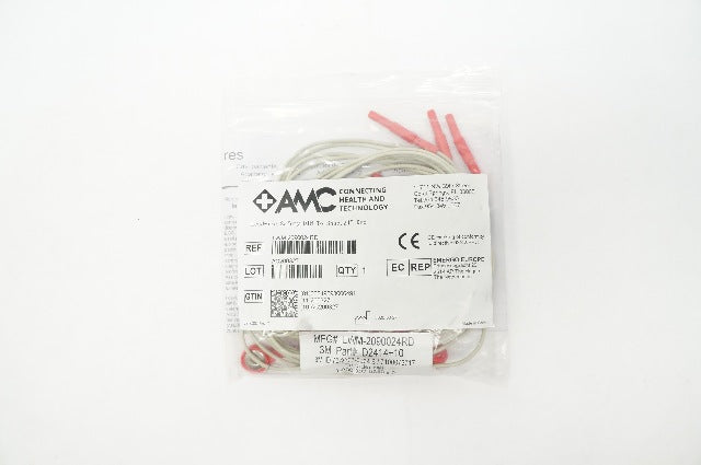 AMC LWM-2090024RD Leadwire Safety DIN To Snap 24inch Red