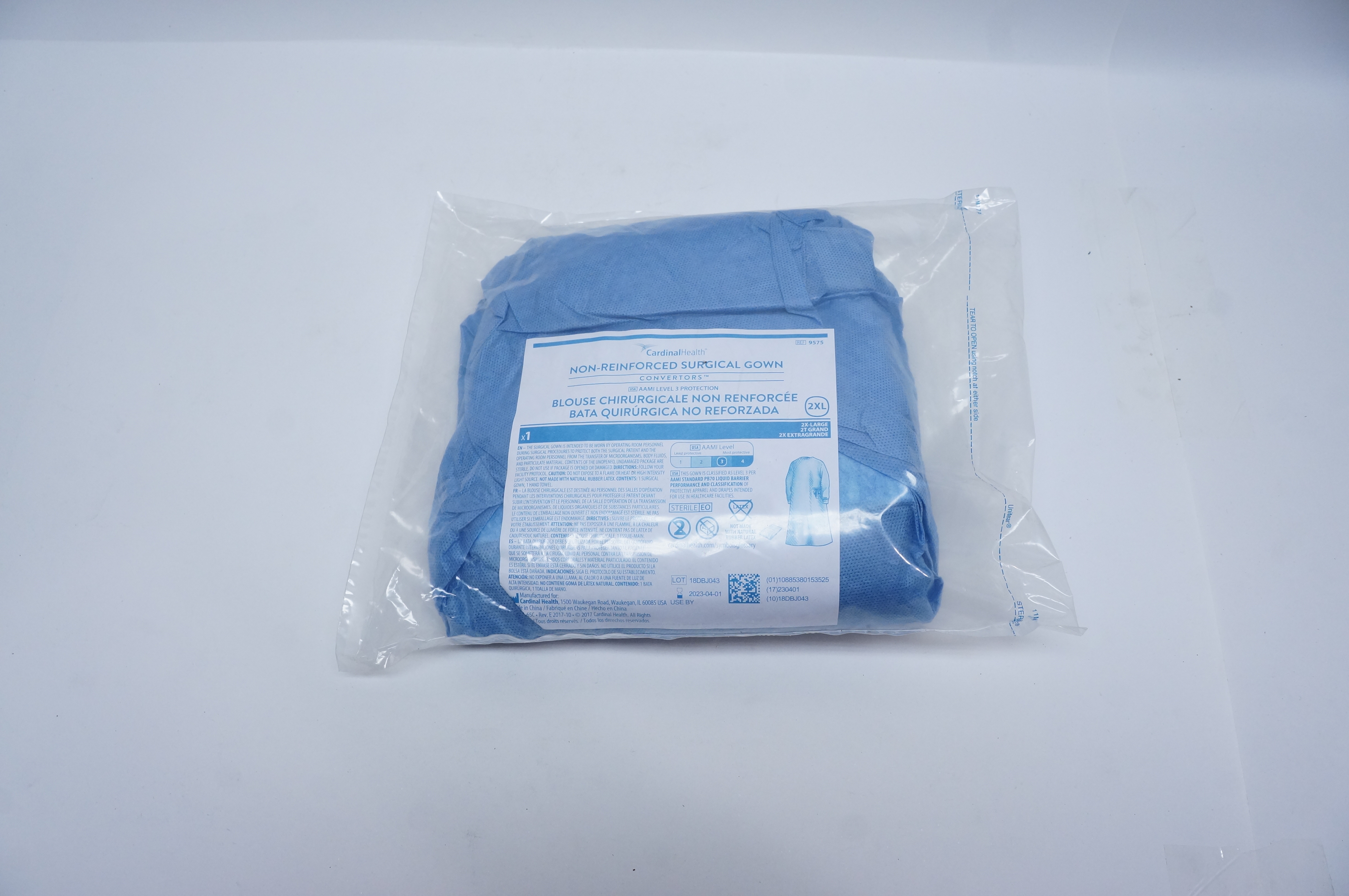 Cardinal Health 9575 Non-Reinforced Surgical Gown 2XL