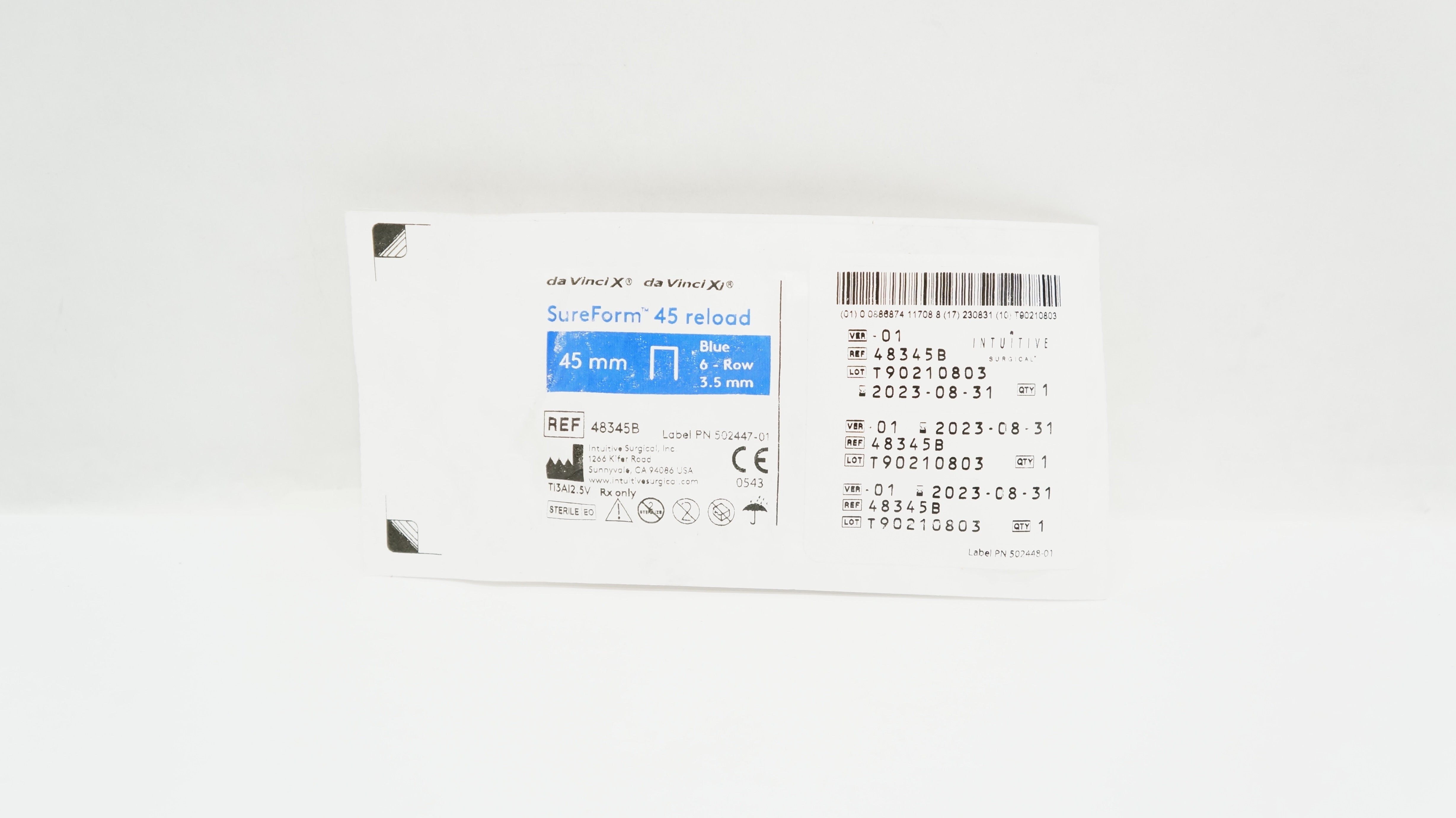 Inuitive 48345B da Vinci X da Vinci Xi Sure Form 45mm Reload Blue 6-Row 3.5mm
