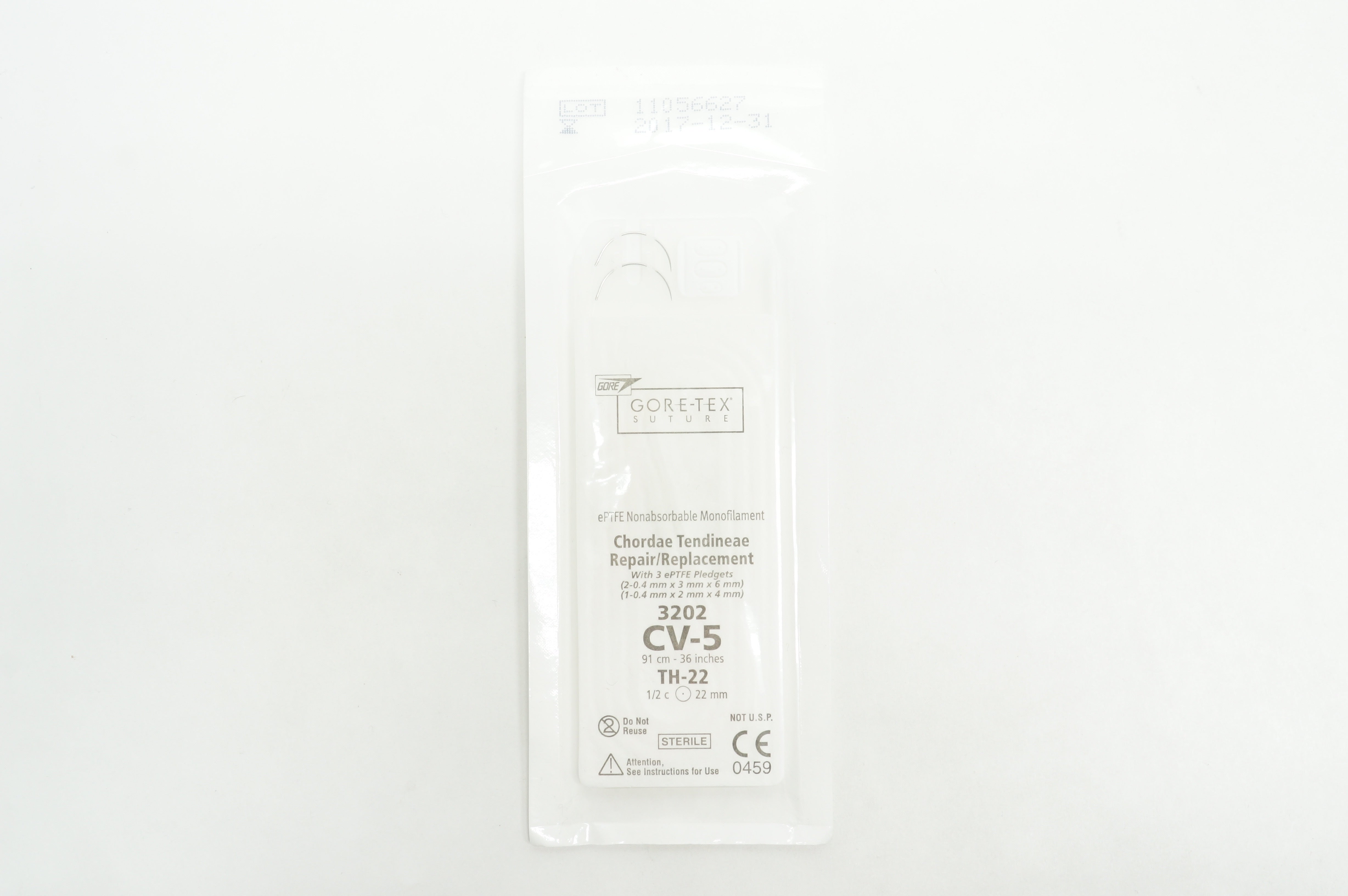 Gore 3202A Chordae Tendineae, CV-5, TH-22, 1/2c 22mm, 36inch (x)
