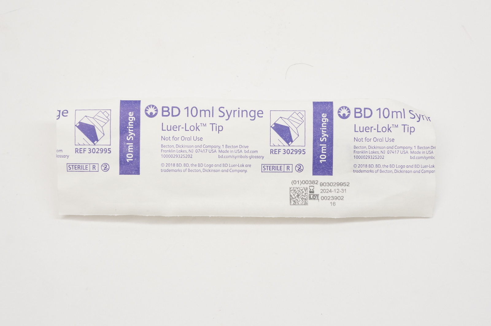 BD 302995 Luer-Lok Tip Syringe 10ml