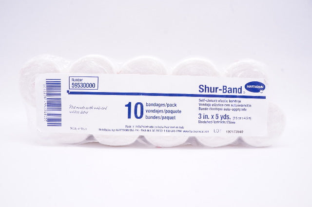 Hartmann 59530000 Shur-Band Self-Closure Elastic Bandage 3inch x 5yds  - Pack of 10