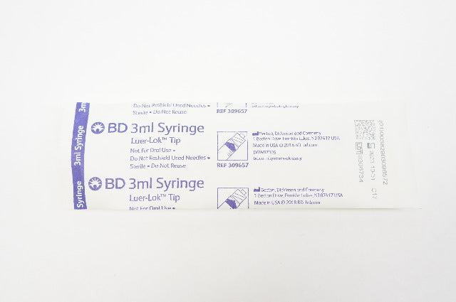 BD 309657 Syringe 3ml, Luer-Lok Tip