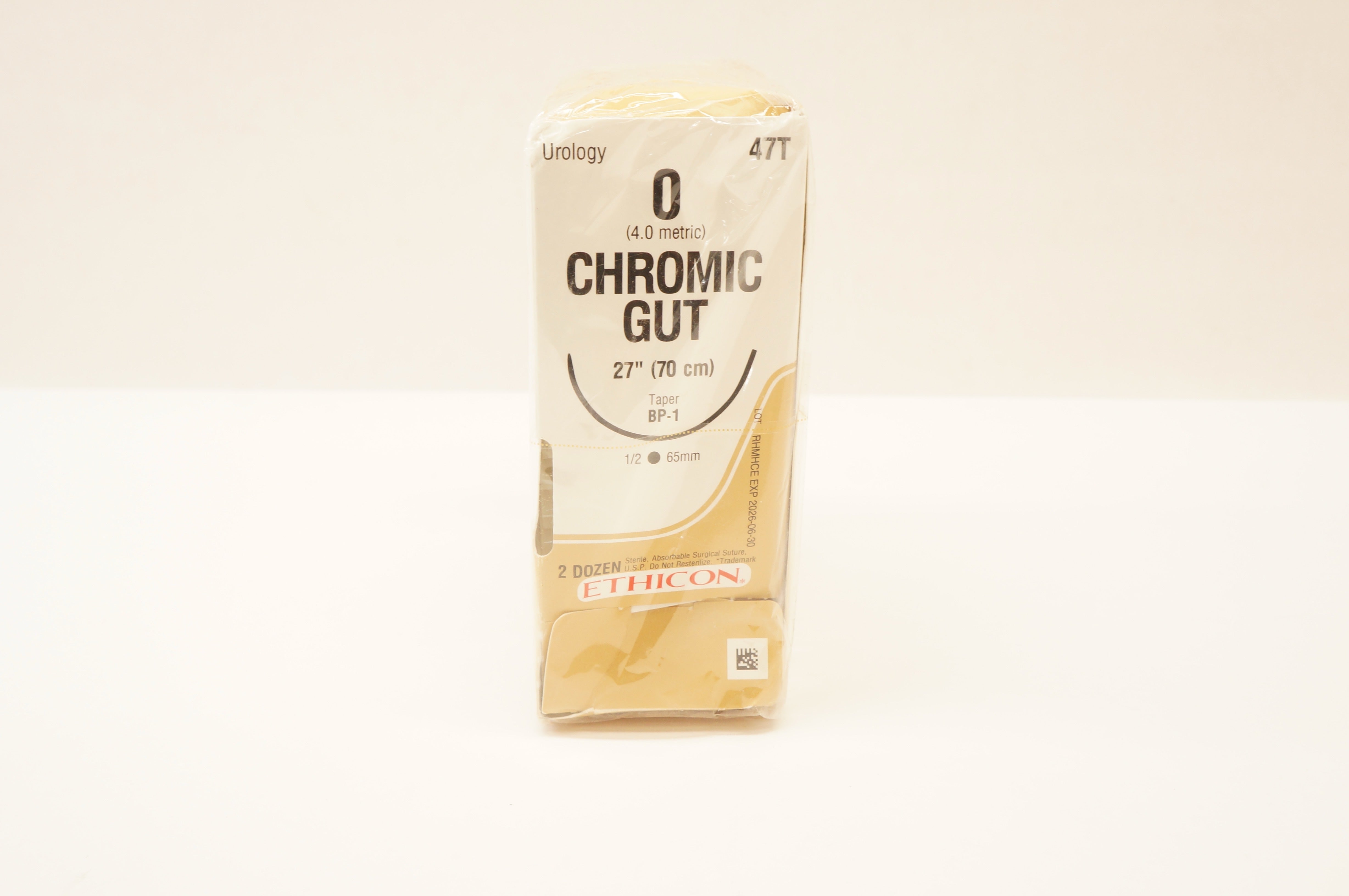 Ethicon 47T 0 Gut Chromic Nylon Stre BP-1 1/2 65mm Taper, 27inch - Box of 24