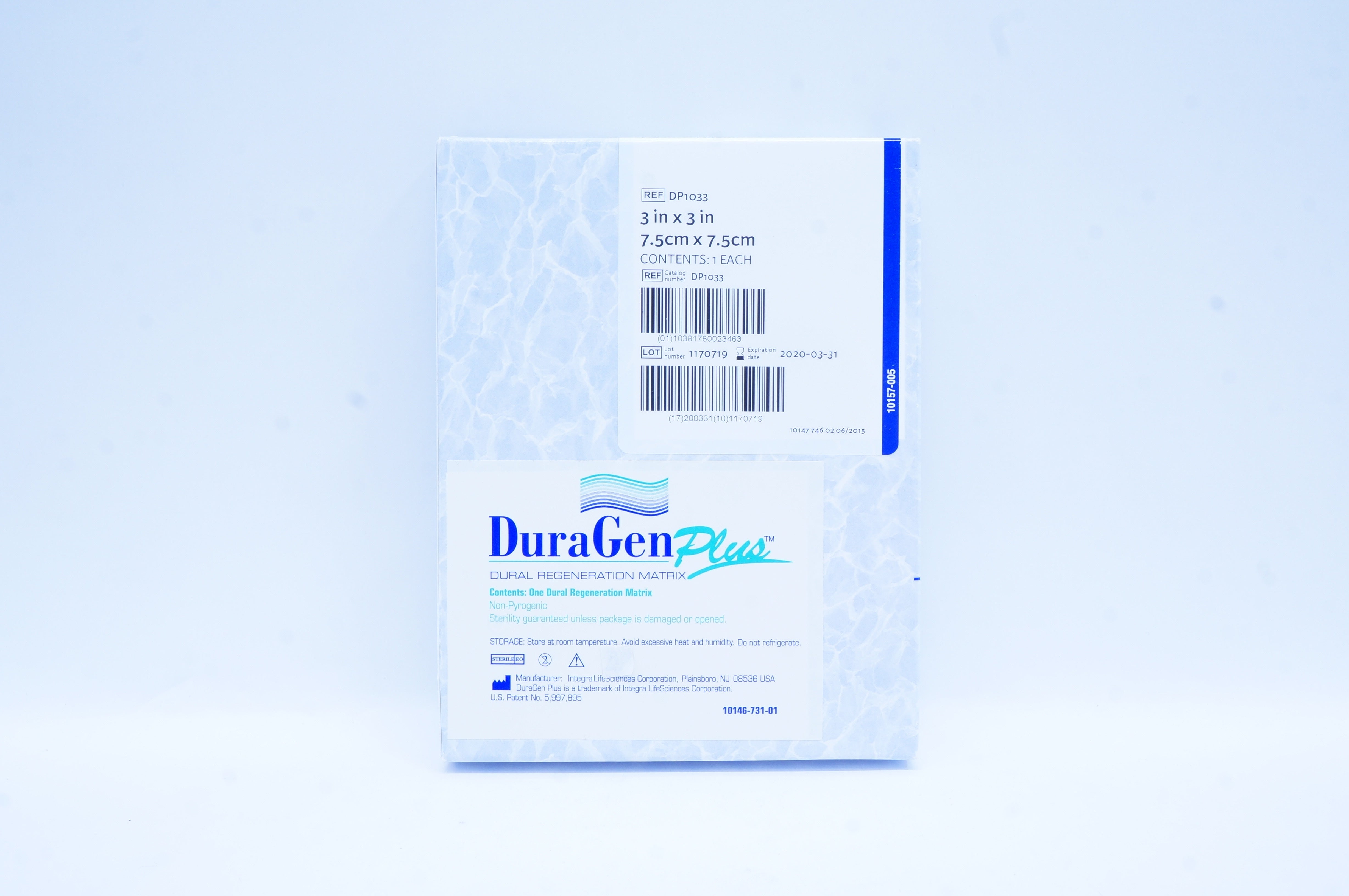Integra Lifesciences DP1033 DuraGen Plus Dural Regeneration Matrix 3 x 3inch (x)