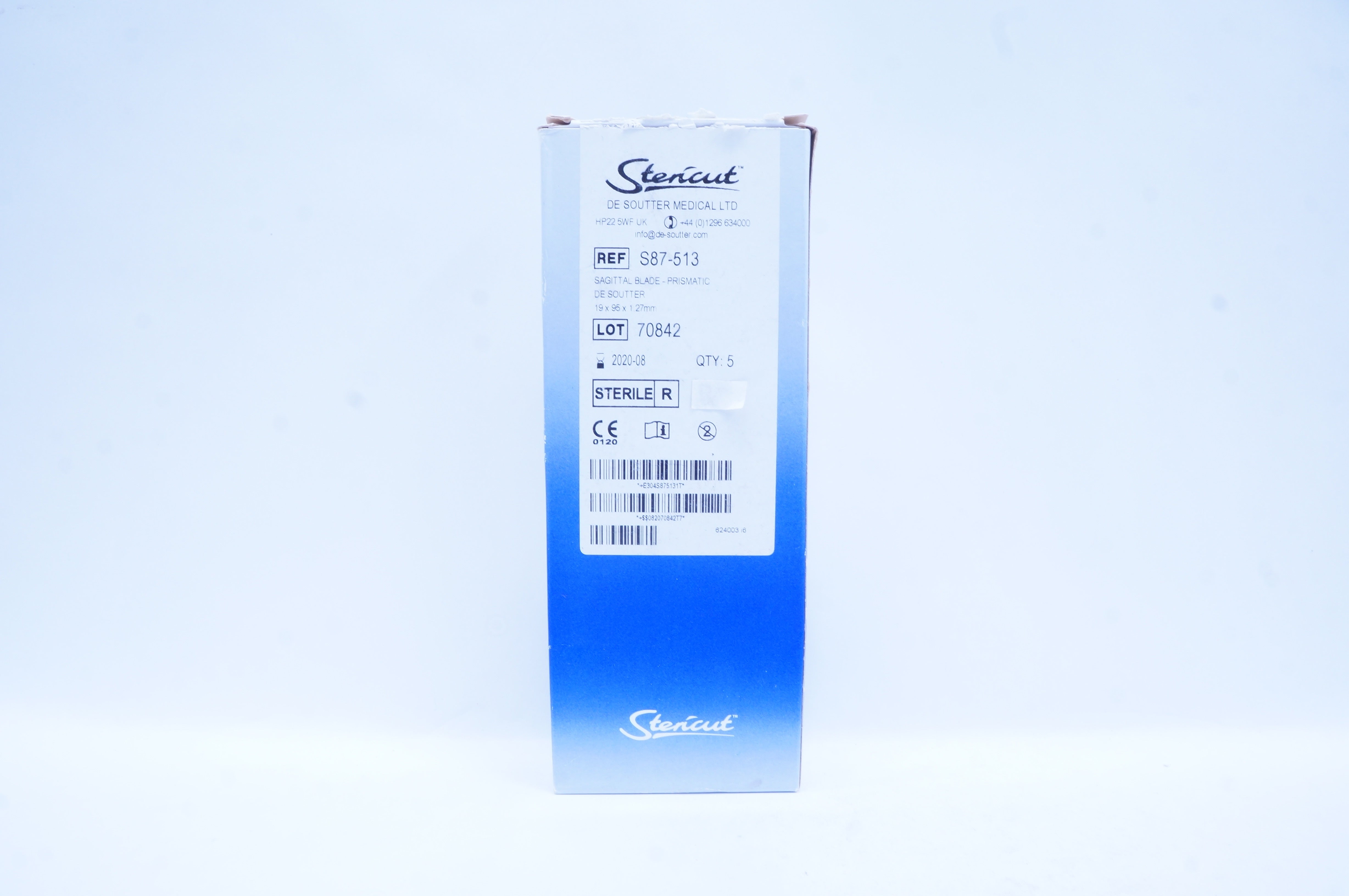 De Soutter S87-513 Sagittal Blade Prismatic 19 x 95 x 1.27mm (x) - Box of 4