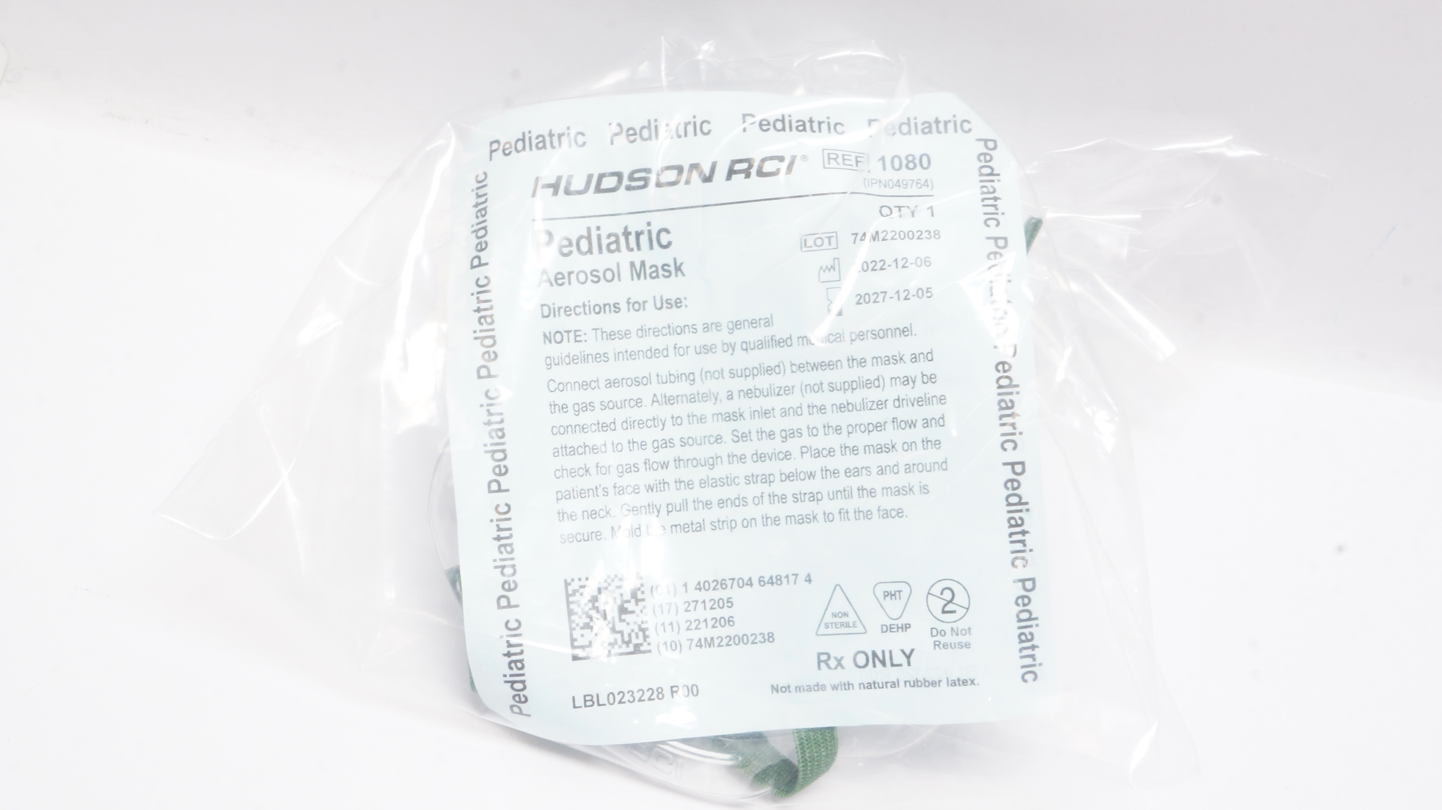 Hudson RCI 1080 Pediatric Aerosol Mask