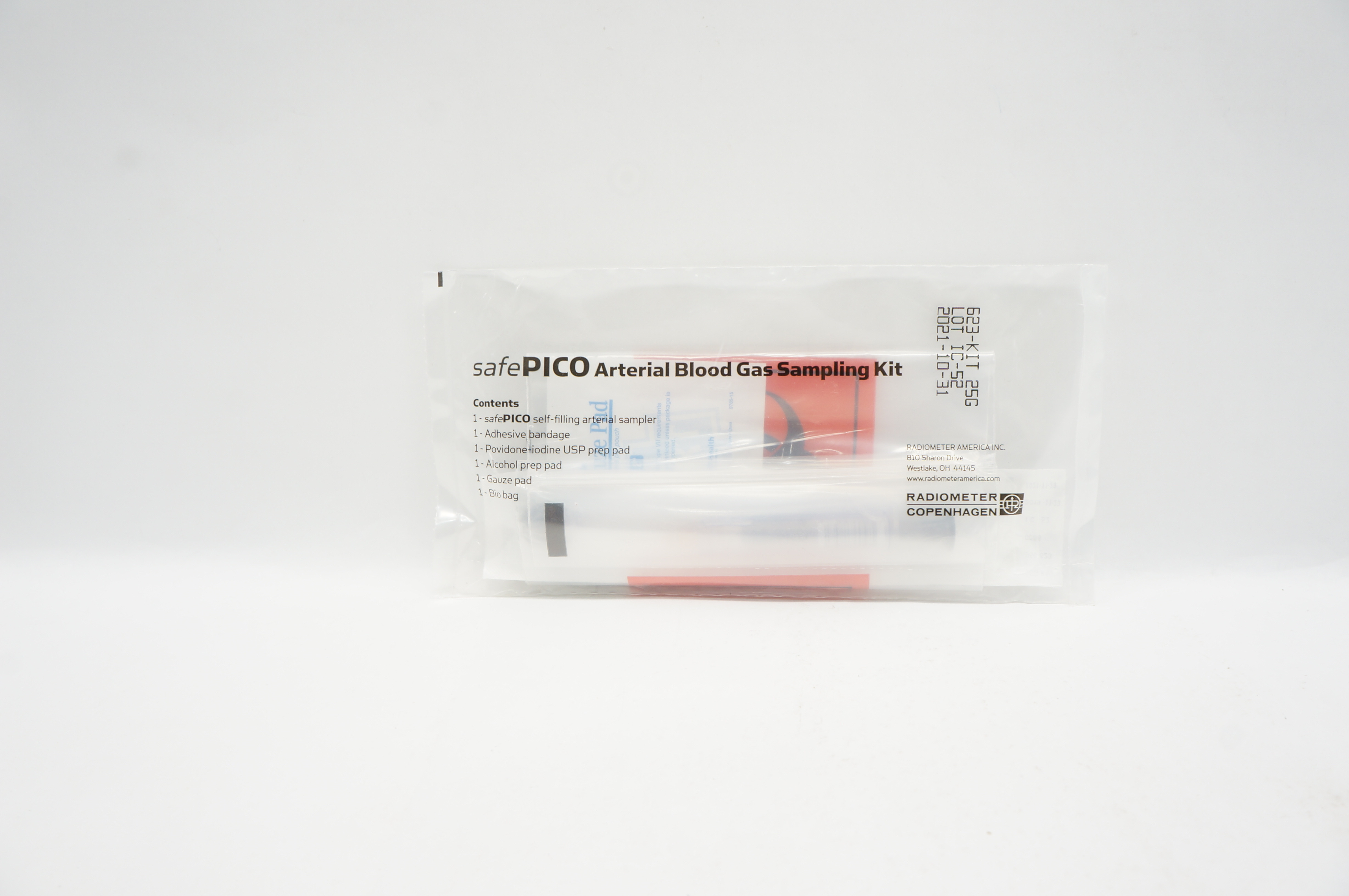 Radiometer America 623-KIT SafePICO Arterial Blood Gas Sampling Kit 25G (x)