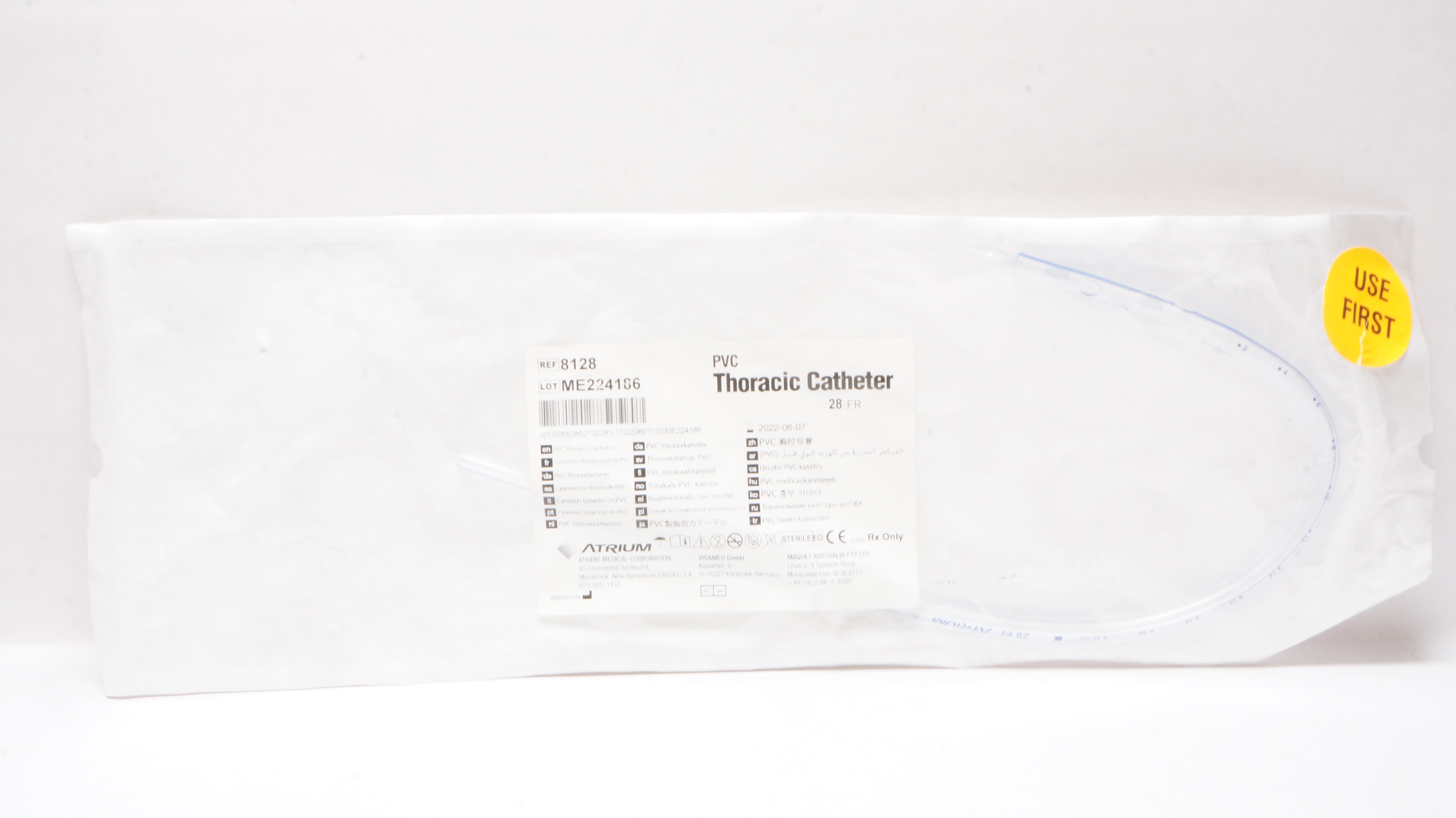 Atrium 8128 PVC Thoracic Cath. 28FR (x)