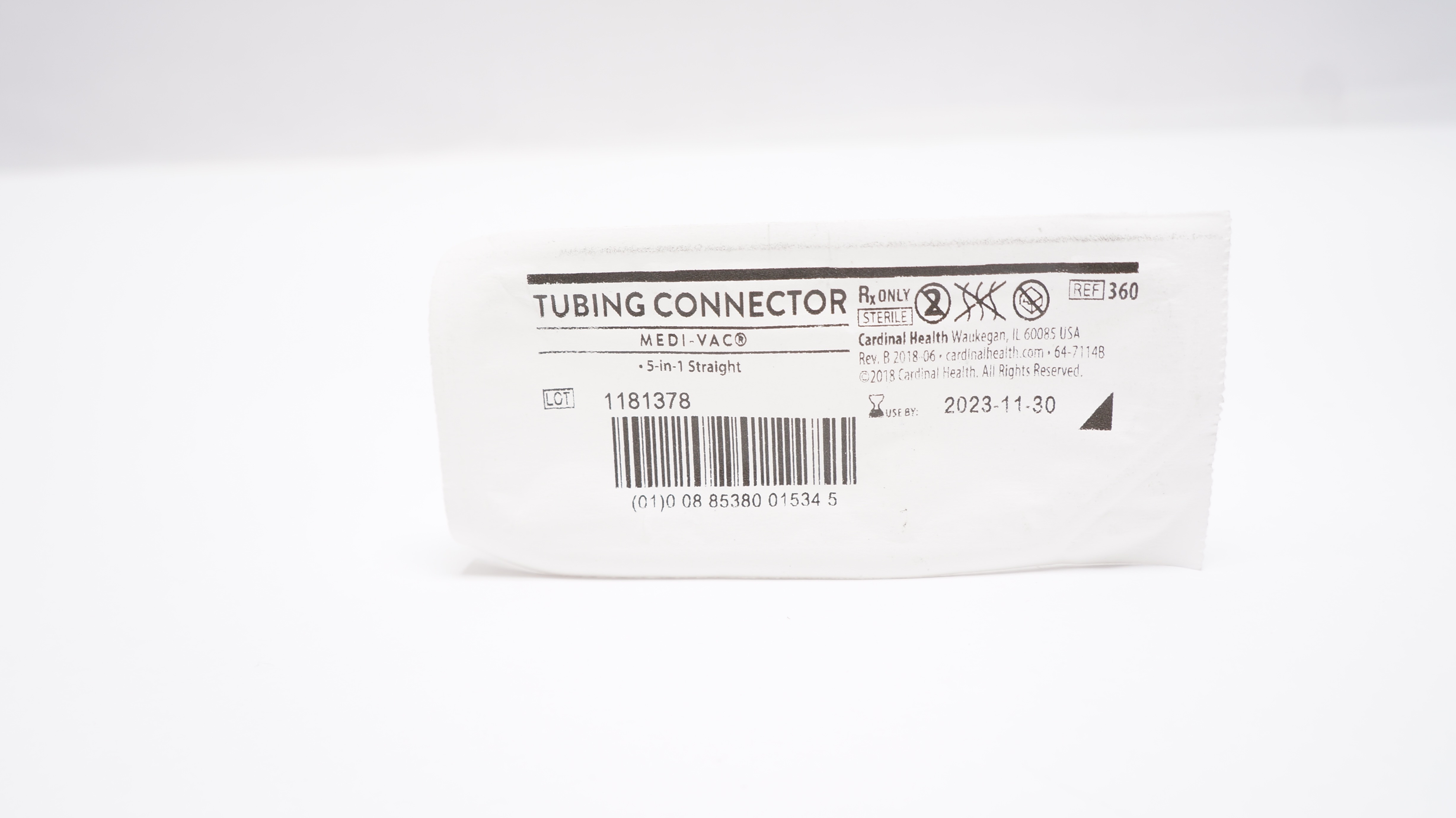 Cardinal Health 360 Medi-Vac Tubing Connector 5-in-1 Straight (x)