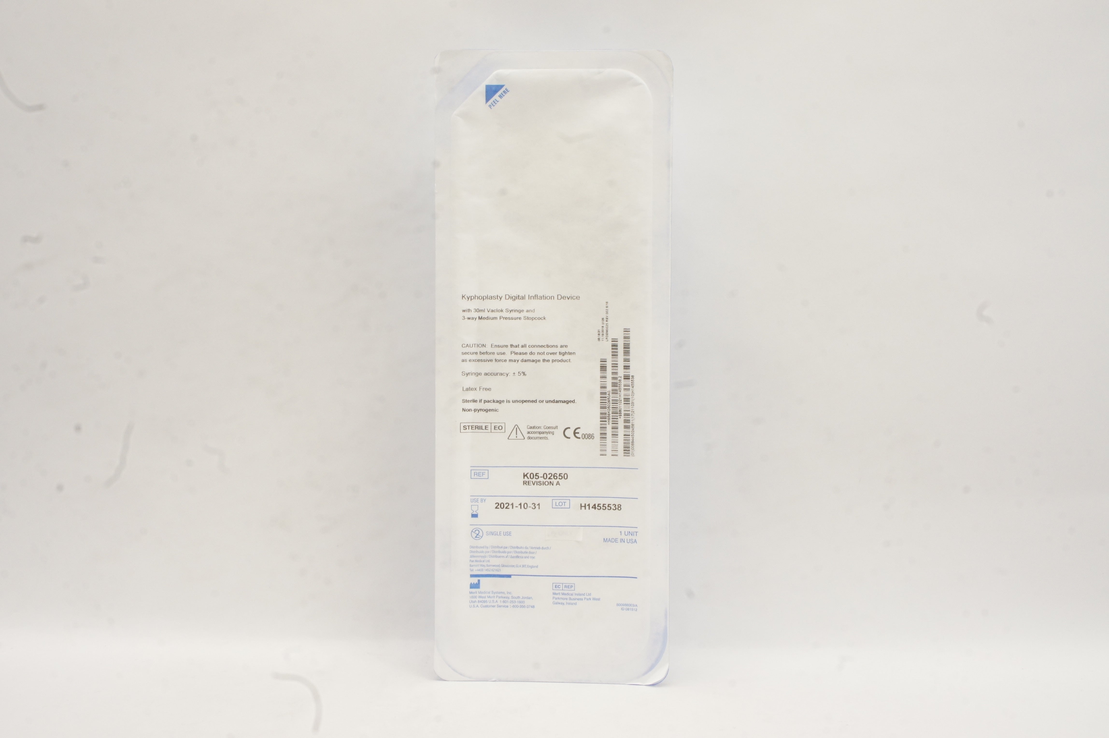 Merit Medical K05-02650 Kyphoplasty Digital Inflation Device
