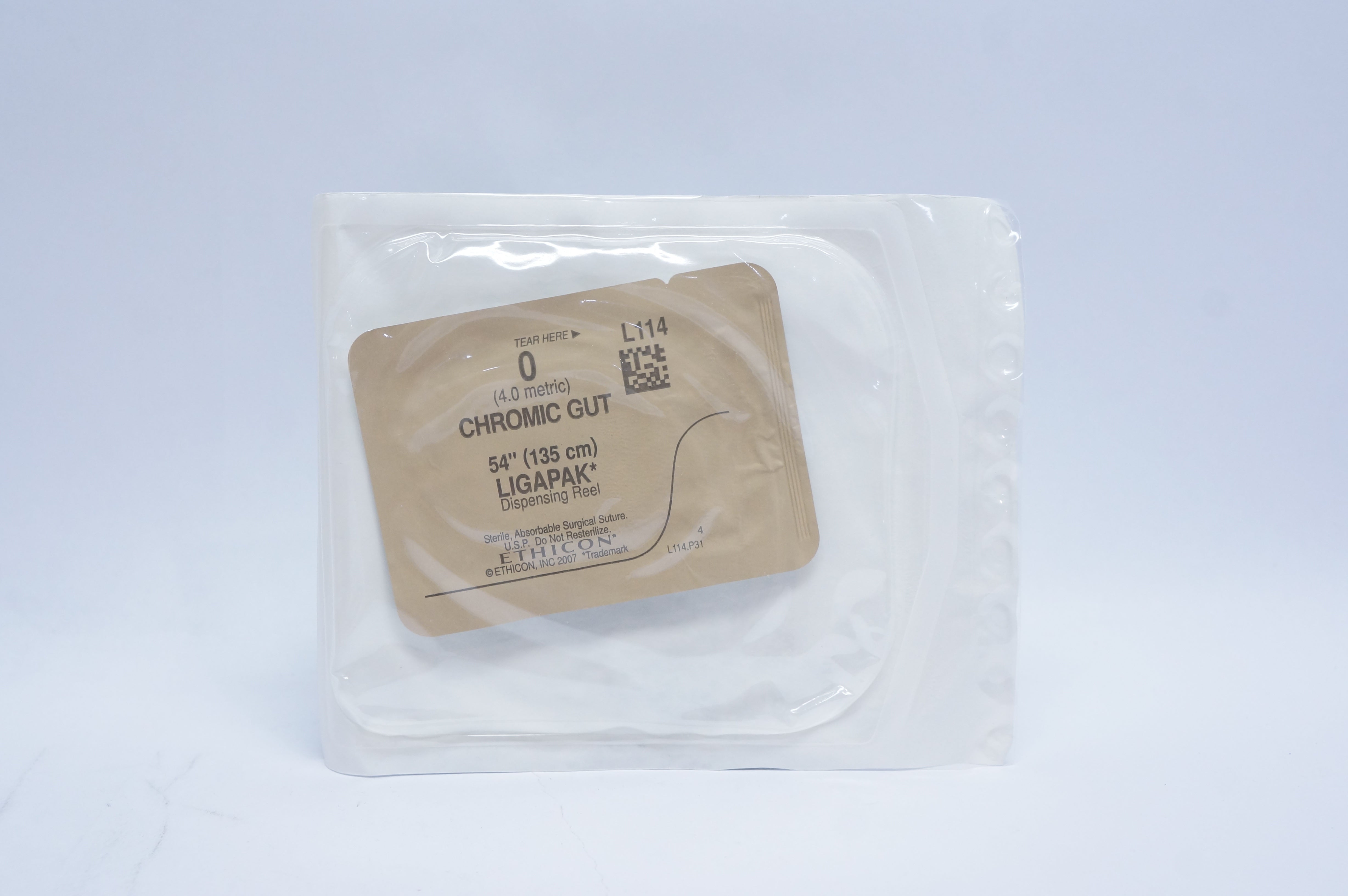 Ethicon L114 0 CHROMIC GUT, LIGAPAK, 54inch (x)