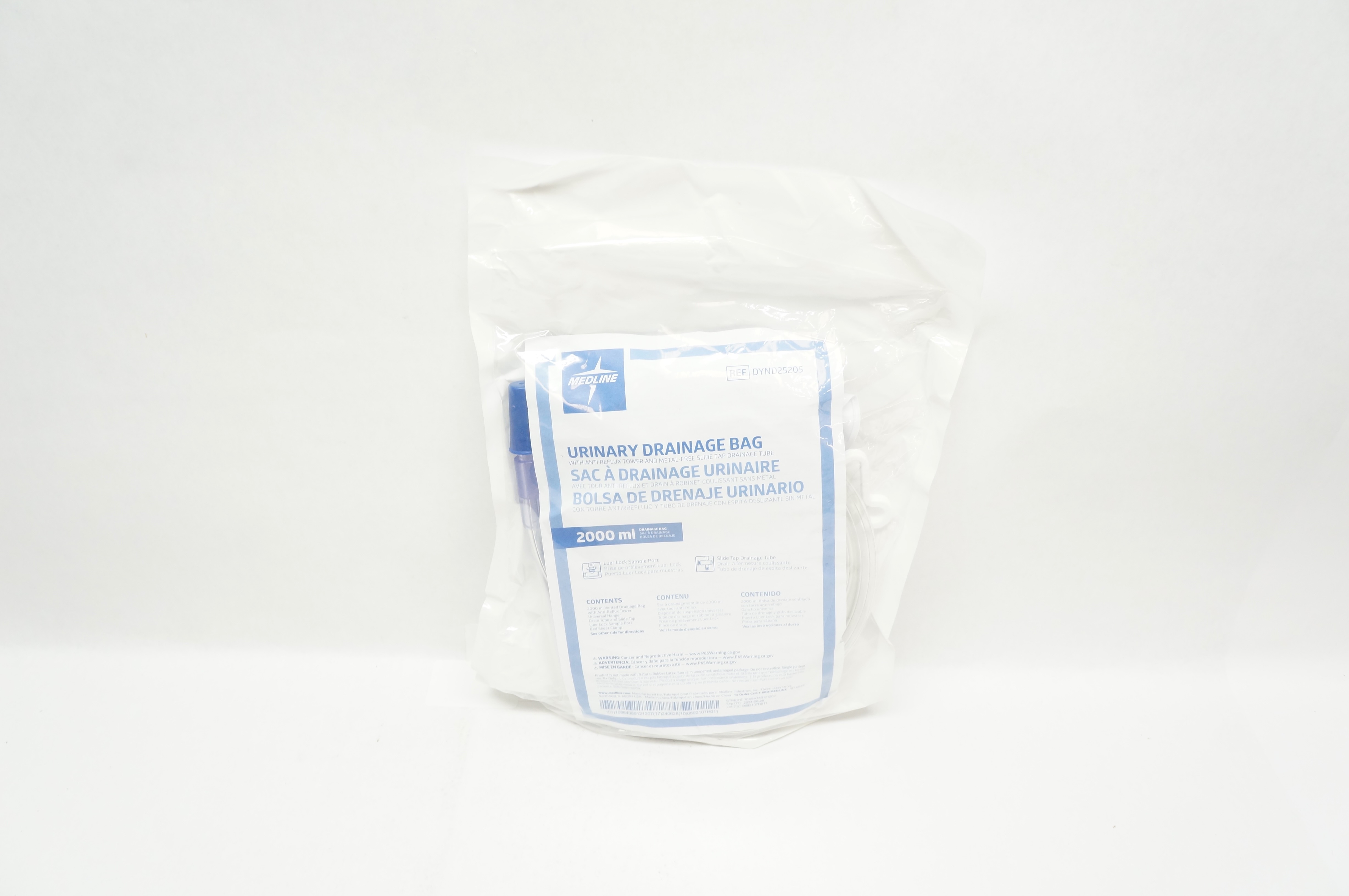 Medline DYND25205 Urinary Drainage Bag 2000mL