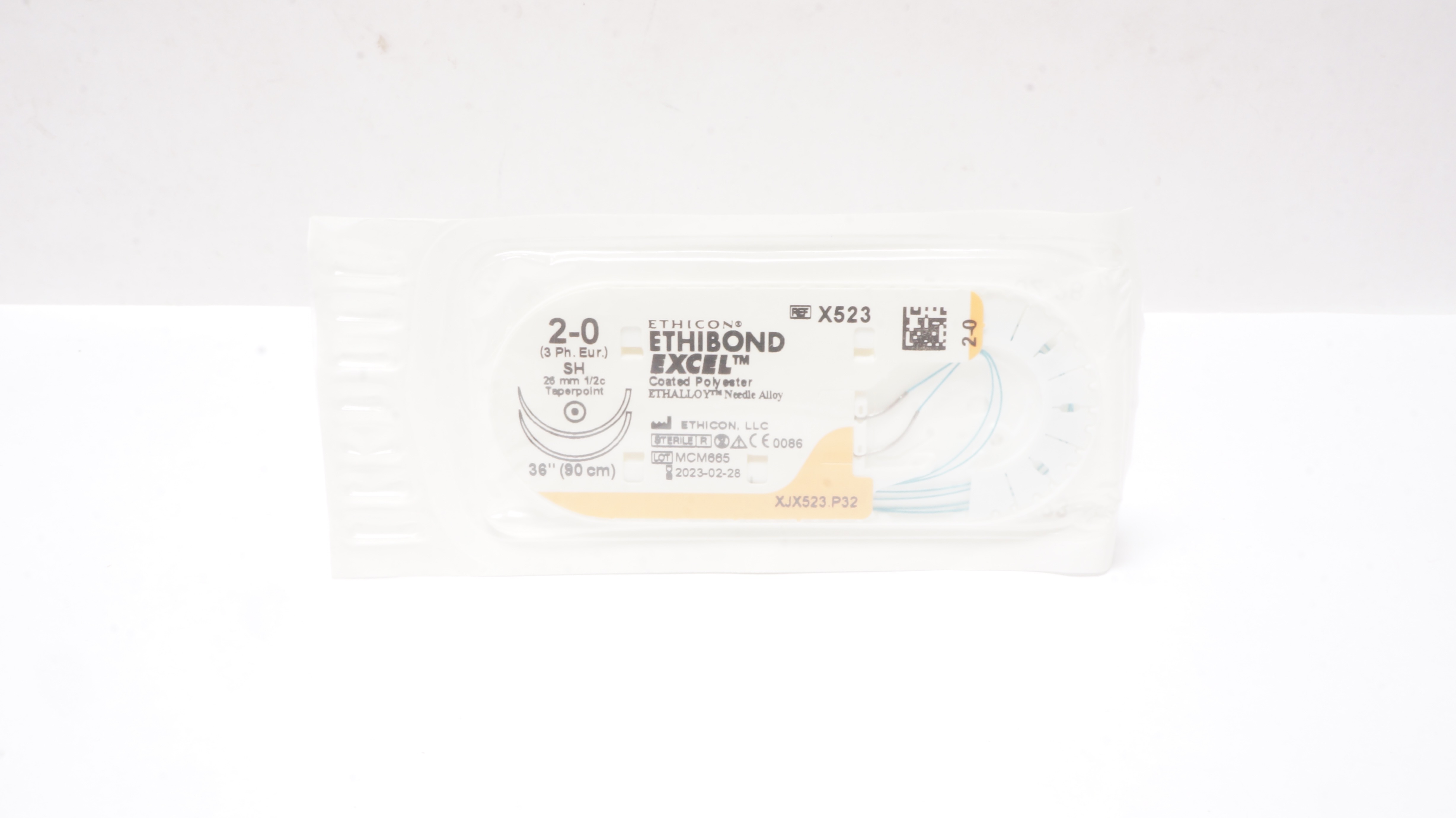 Ethicon X523 2-0 Ethibond Excel, SH, 26mm 1/2c Taperpoint, 36inch (x)