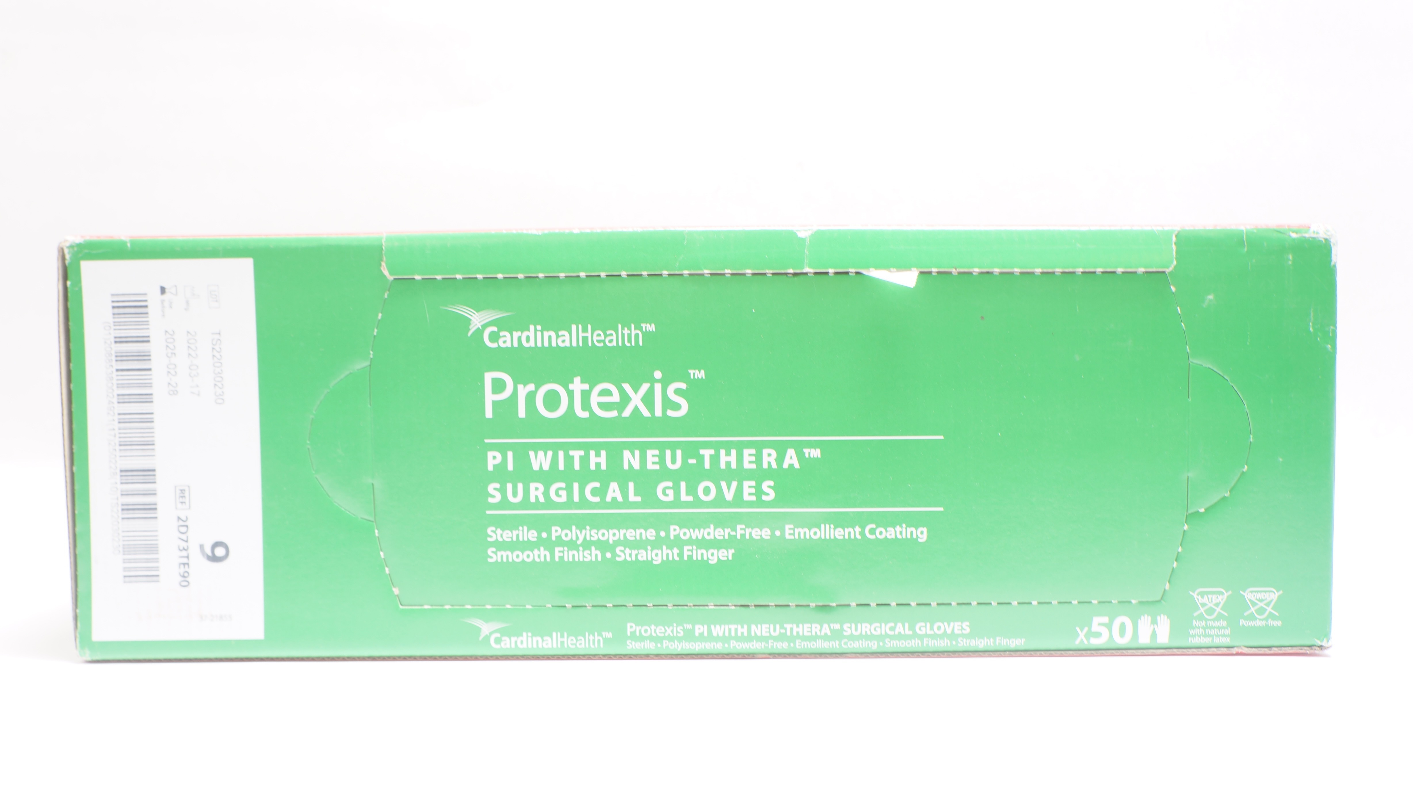 Cardinal Health 2D73TE90 Protexis PI w/Neu-Thera Surgical Gloves, 9 -Box of 50