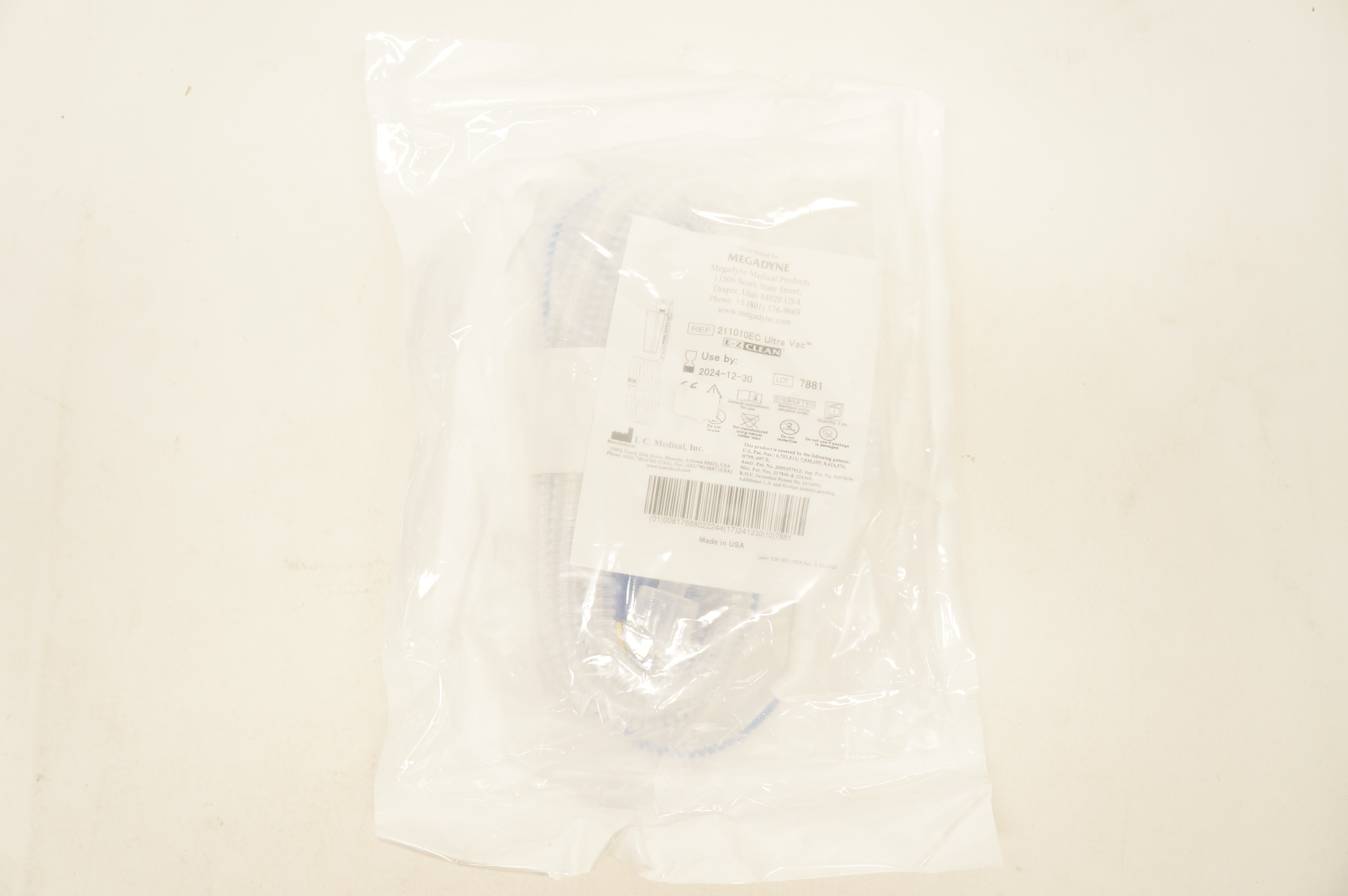 I.C.Medical 211010EC Megadyne Ultra Vac E-Z Clean
