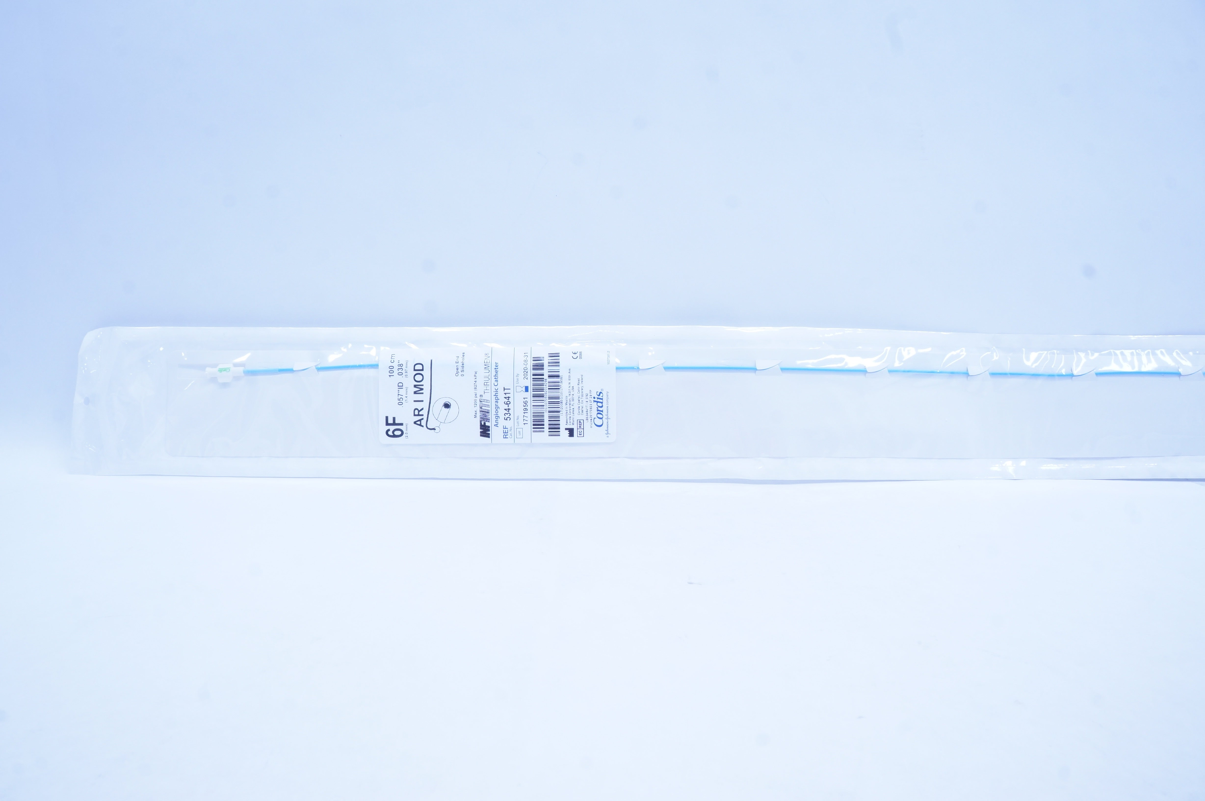 Cordis 534-641T Infiniti Thrulumen Angiographic Cath. 6F x 100 cm AR I MOD (x)