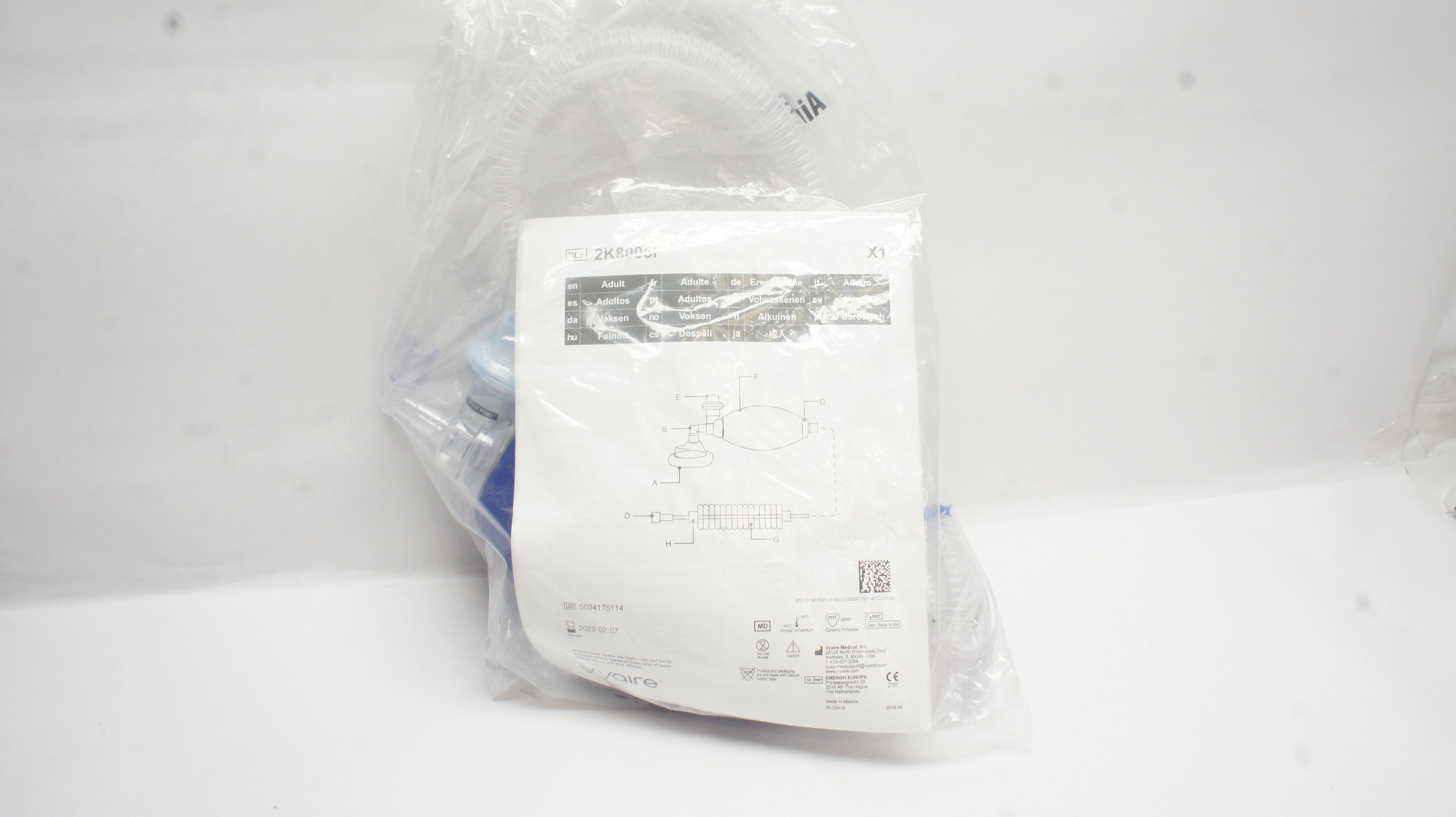 Vyaire 2K8005F Adult Manual Resuscitator (x)