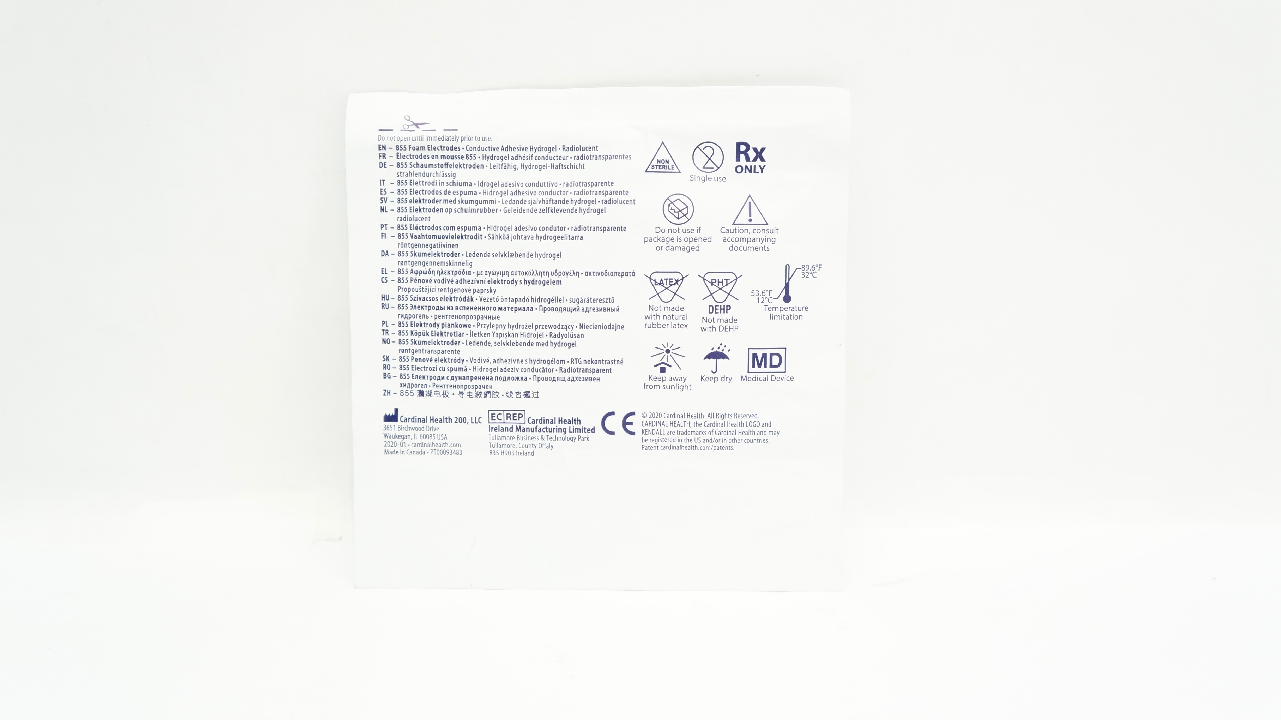 Covidien 22855 Kendall 855 Foam Electrodes - Pack of 5