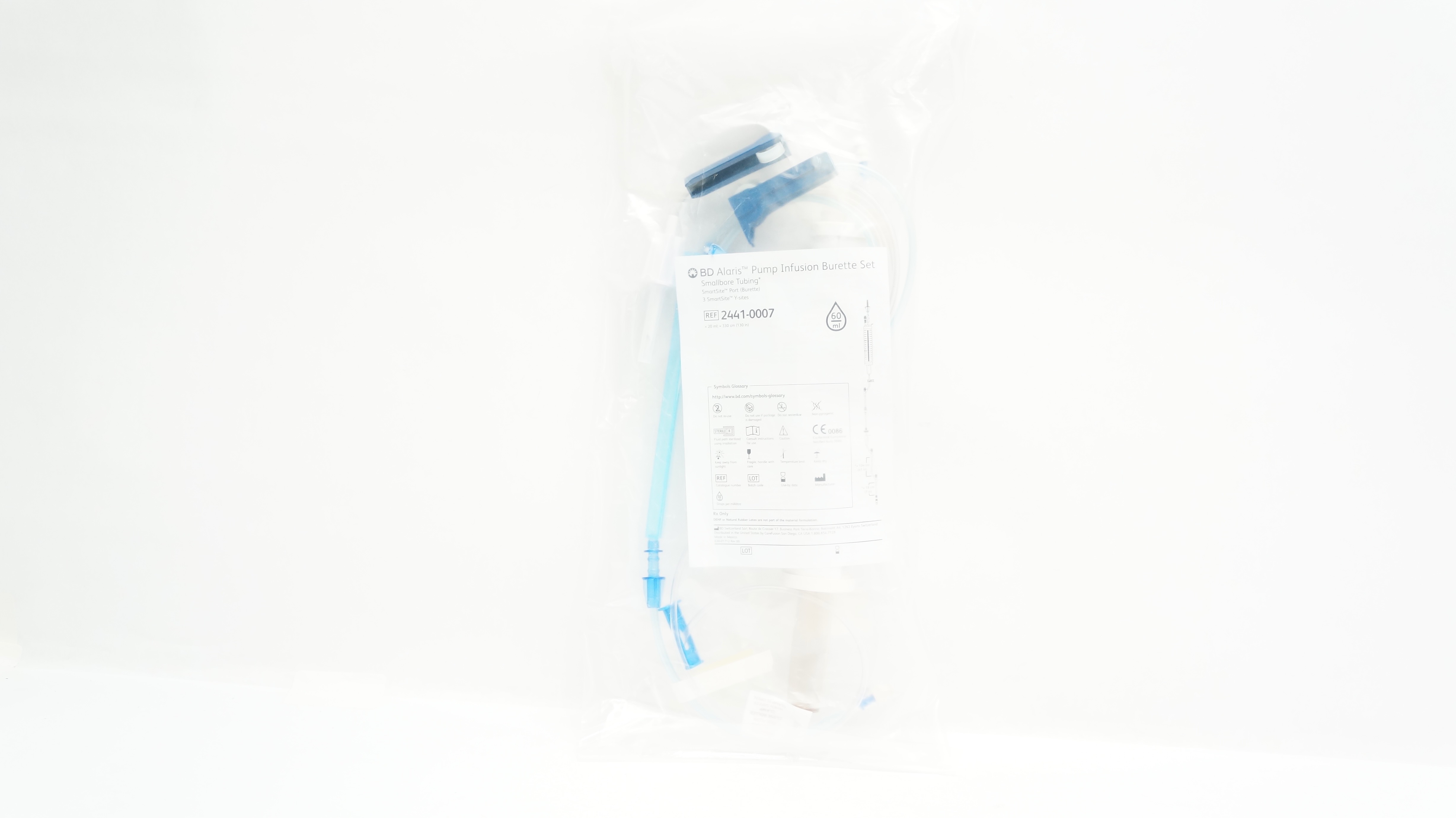 BD 2441-0007 Alaris Pump Infusion Burette Set 20ml x 130inch 60Drops/mL (x)