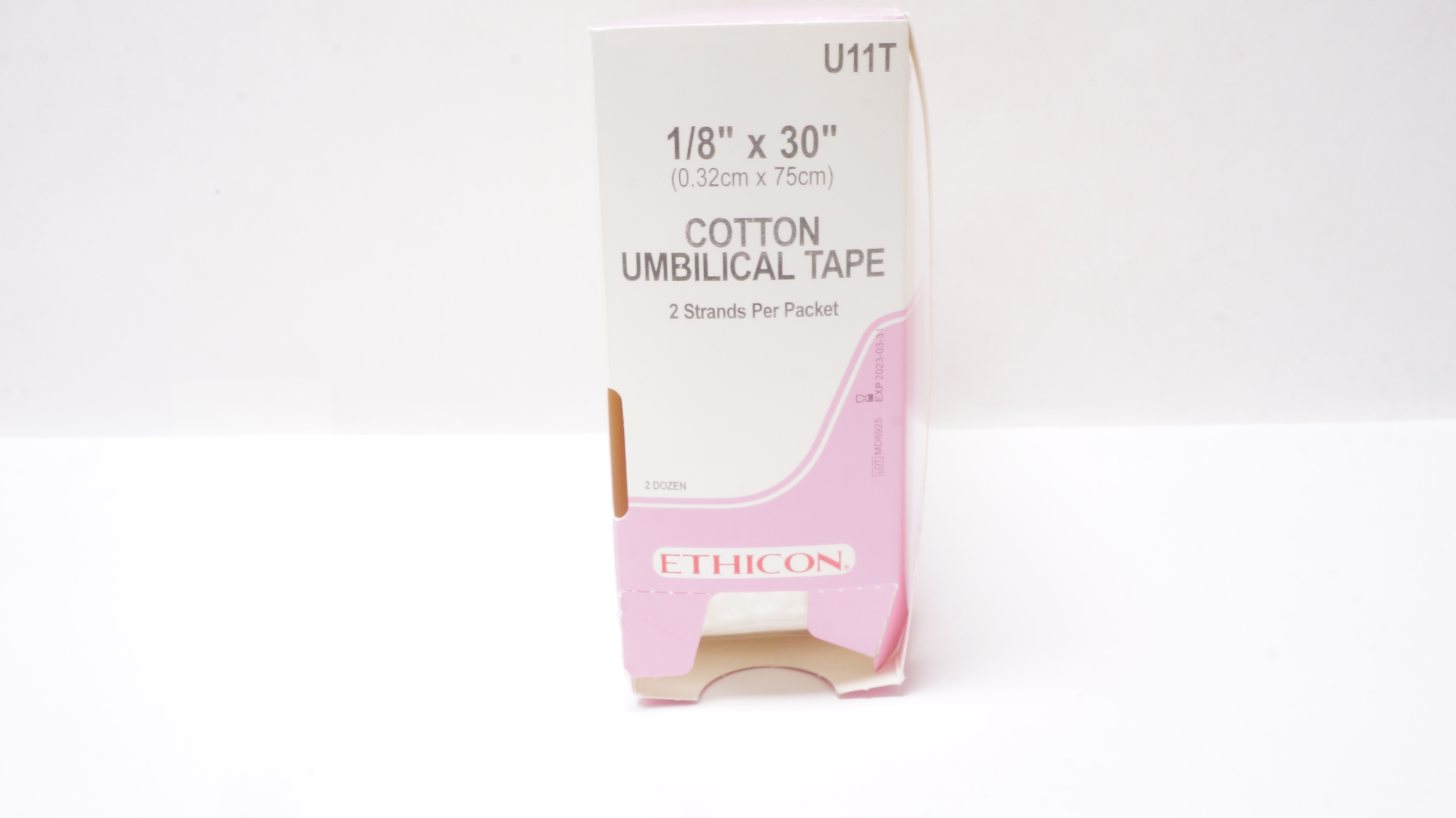 Ethicon U11T Cotton Umbilical Tape 1/8inch x 30inch (x) - Box of 21