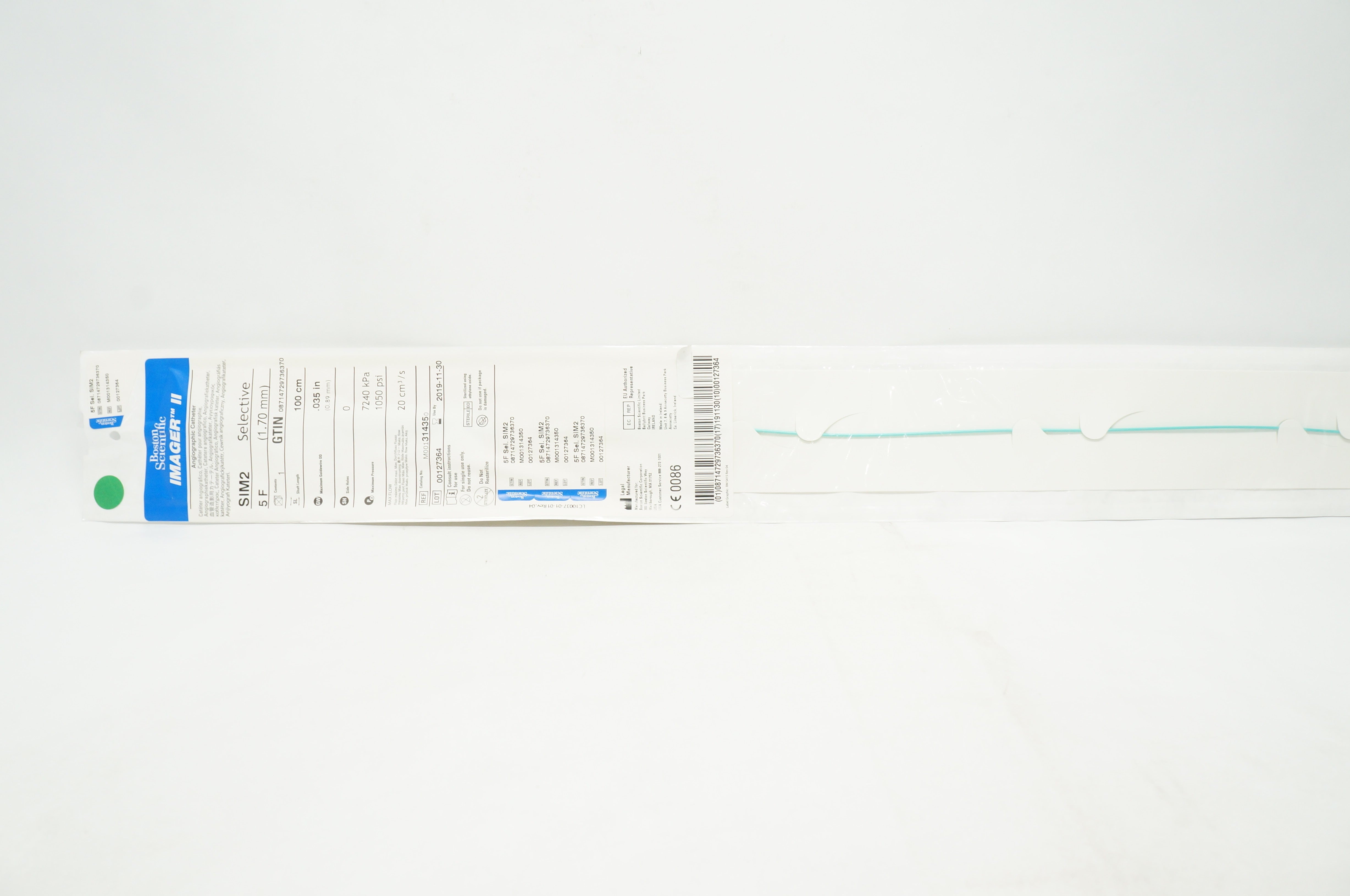 Boston Scientific M001314350 Imager II Angiographic Cath. SIM2 Selective 5F (x)