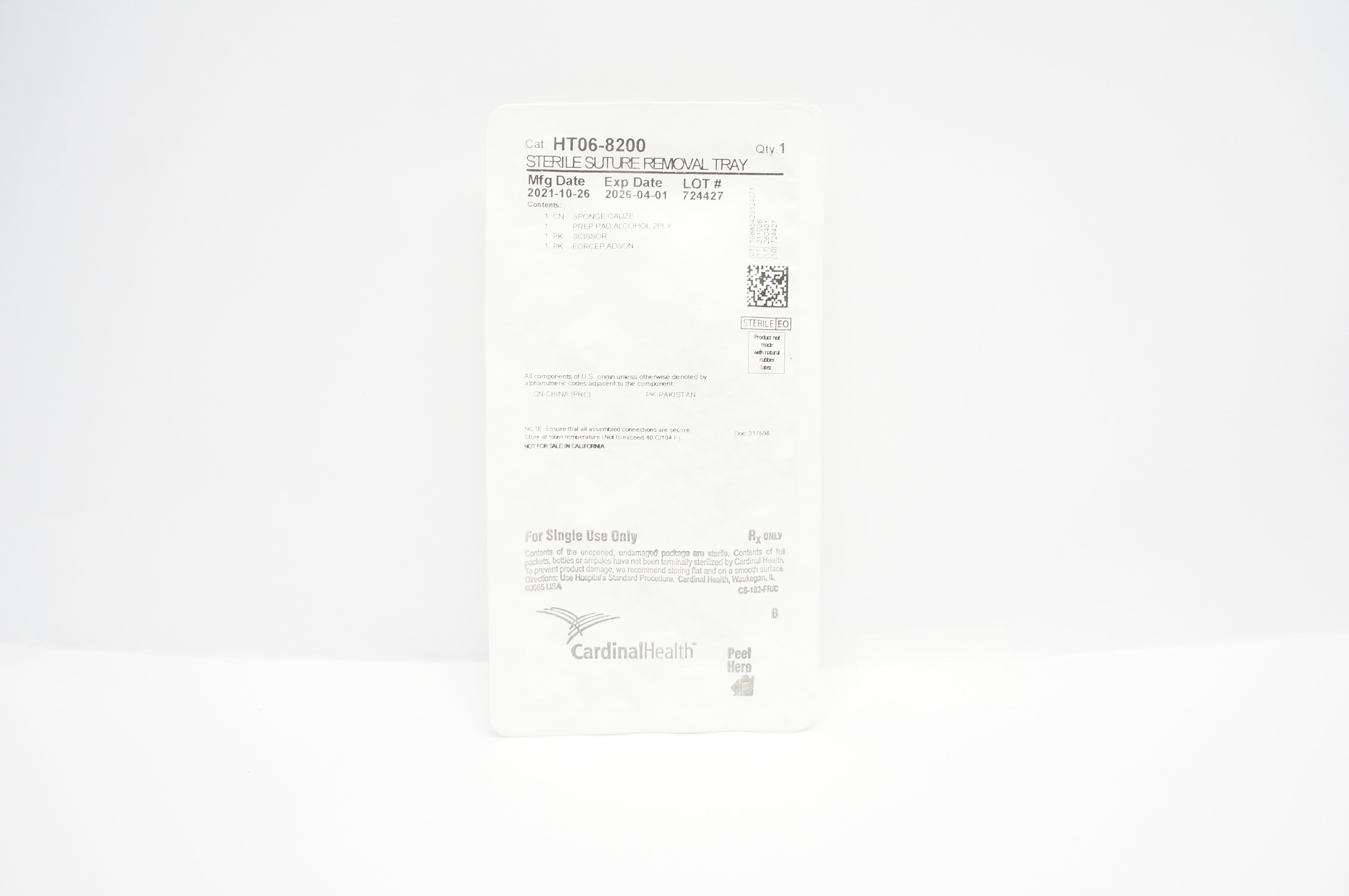 Cardinal Health HT06-8200 Stre. Removal Tray