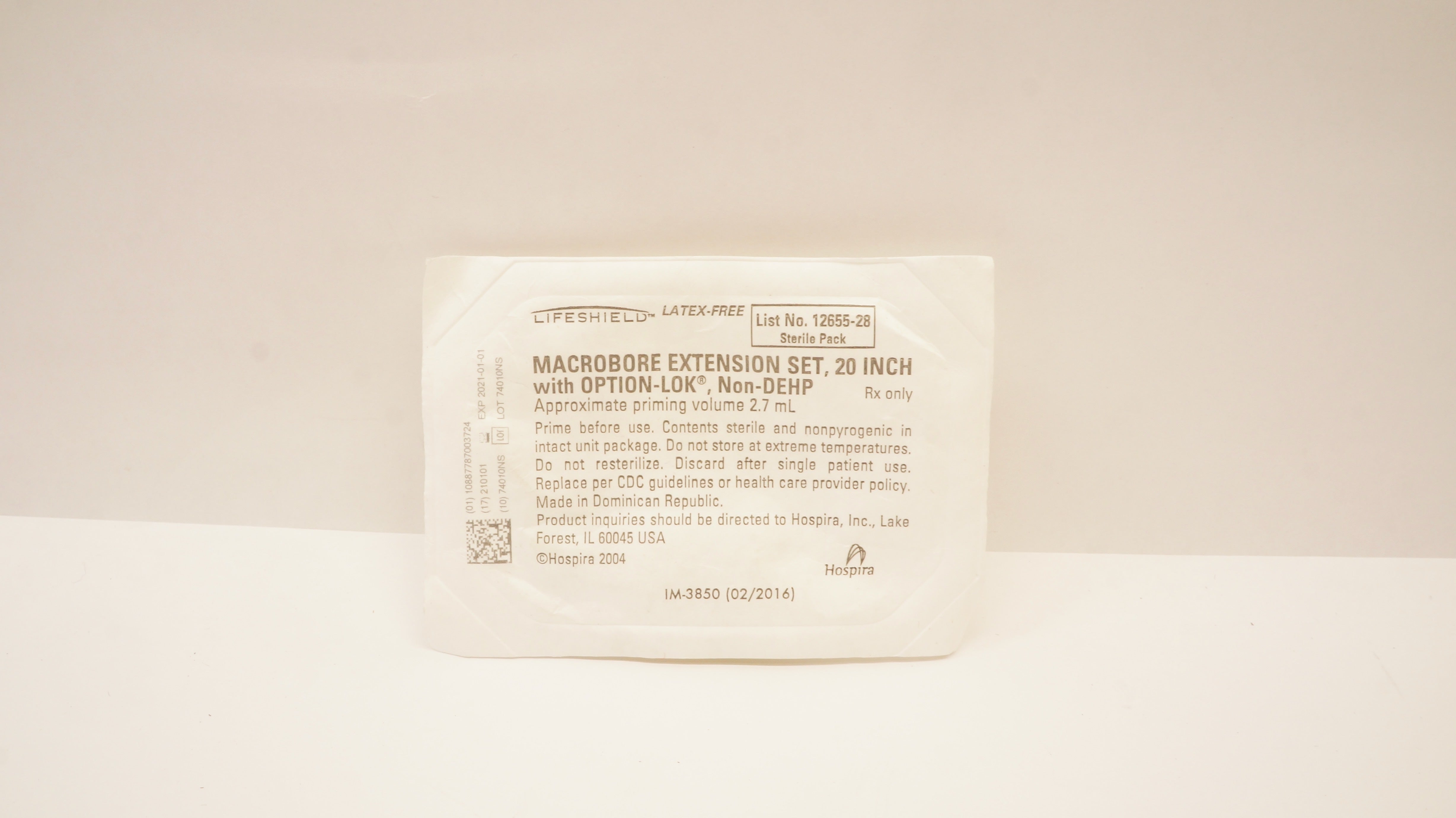ICU Medical 12655-28 Extension Set Secure Lock 20inch x 2.7mL (x)
