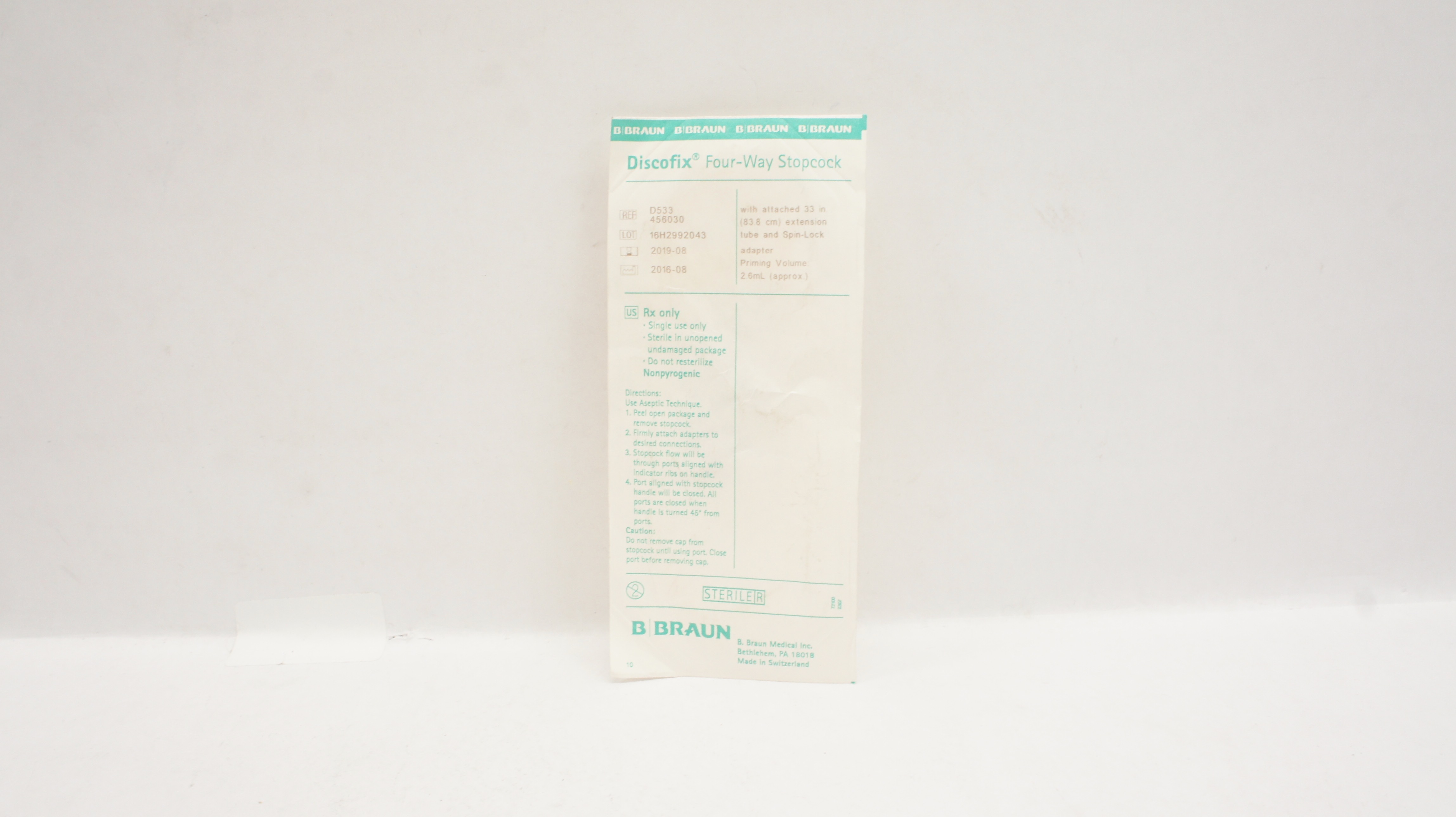 B.Braun D533 456030 Discofix 4-Way Stopcock 2.6ml (x)