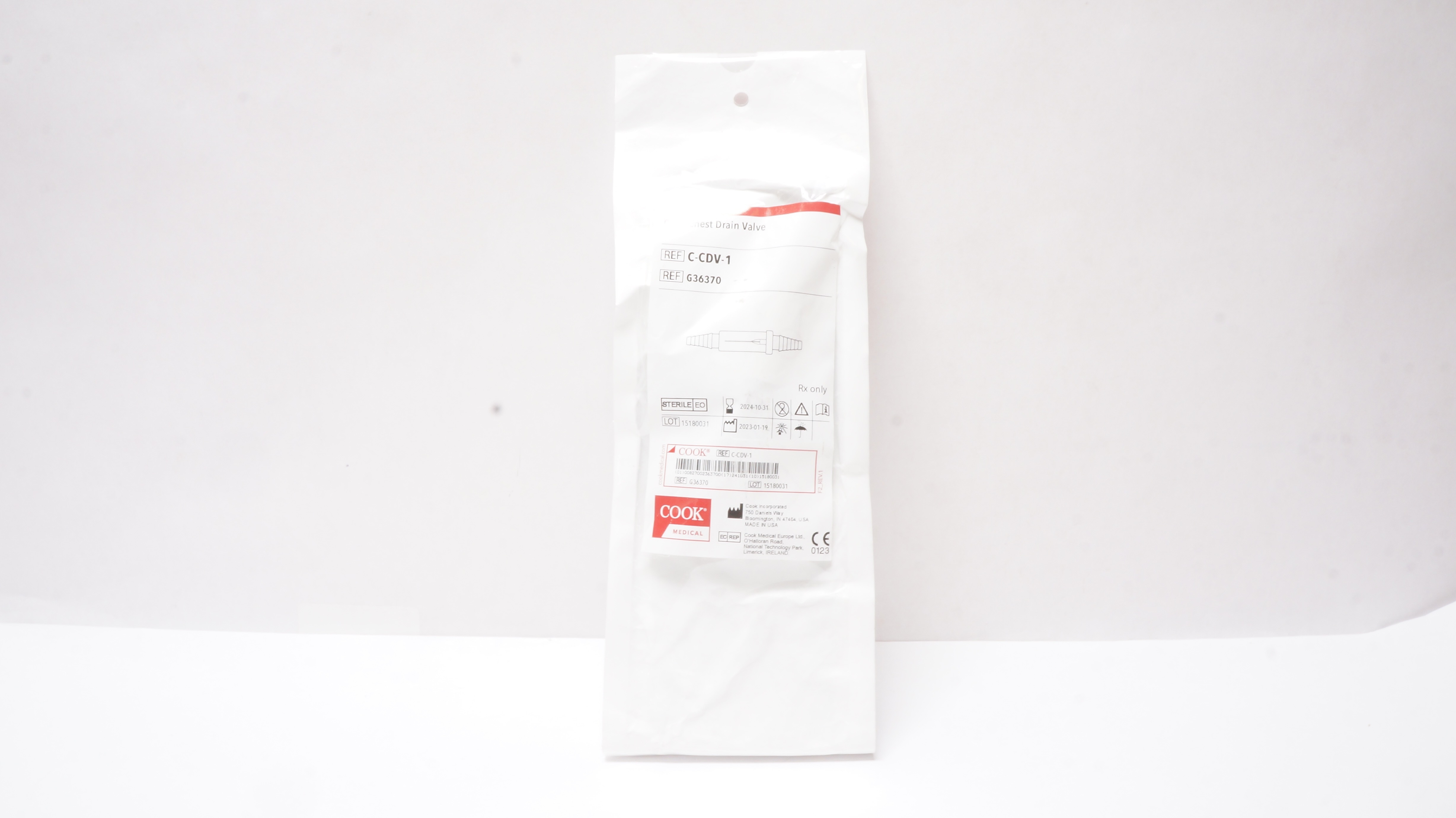 Cook Medical G36370 Cook Chest Drain Valve