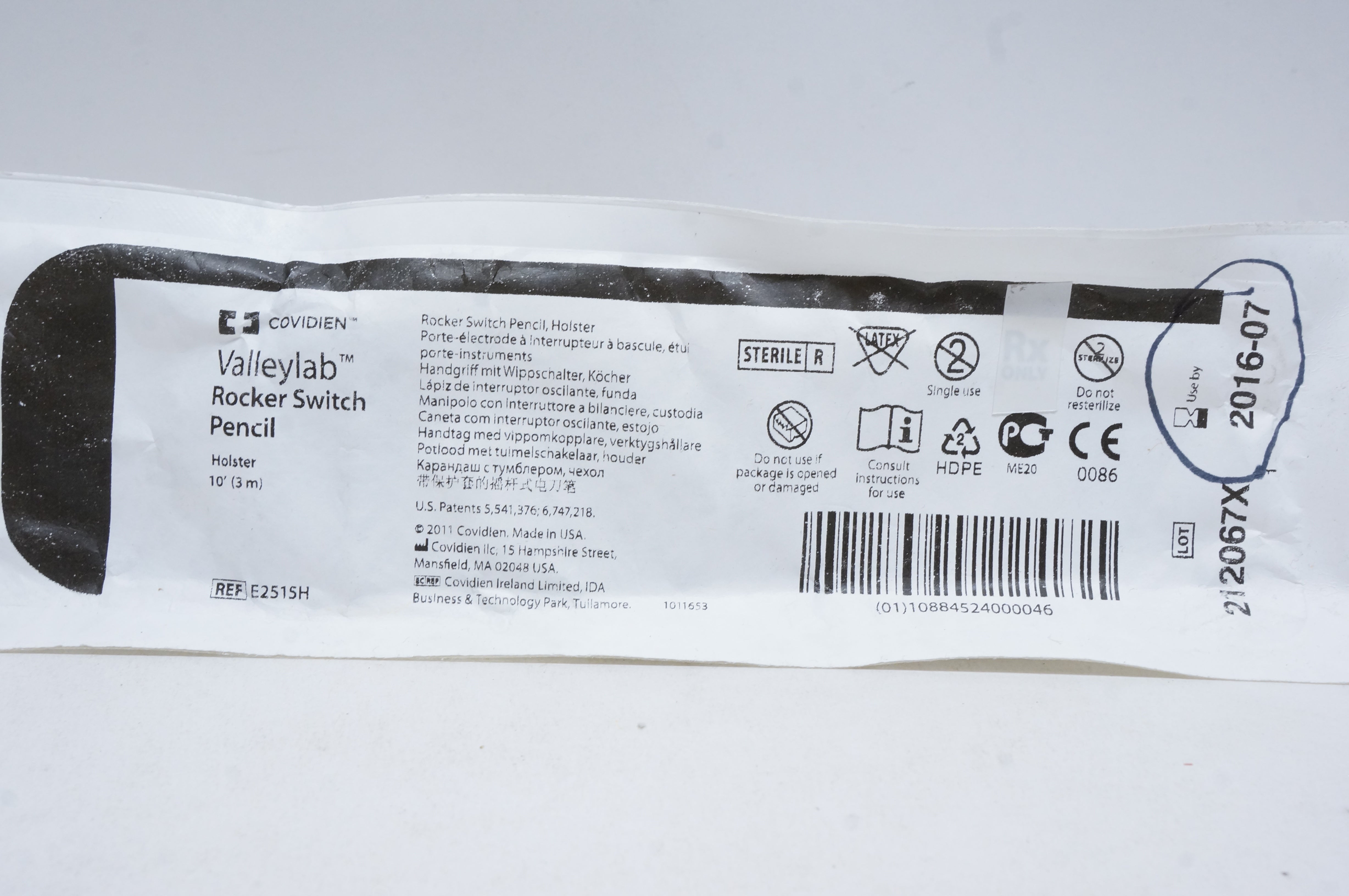 Covidien E2515H Valleylab Rocker Switch Pencil 10F. (x)