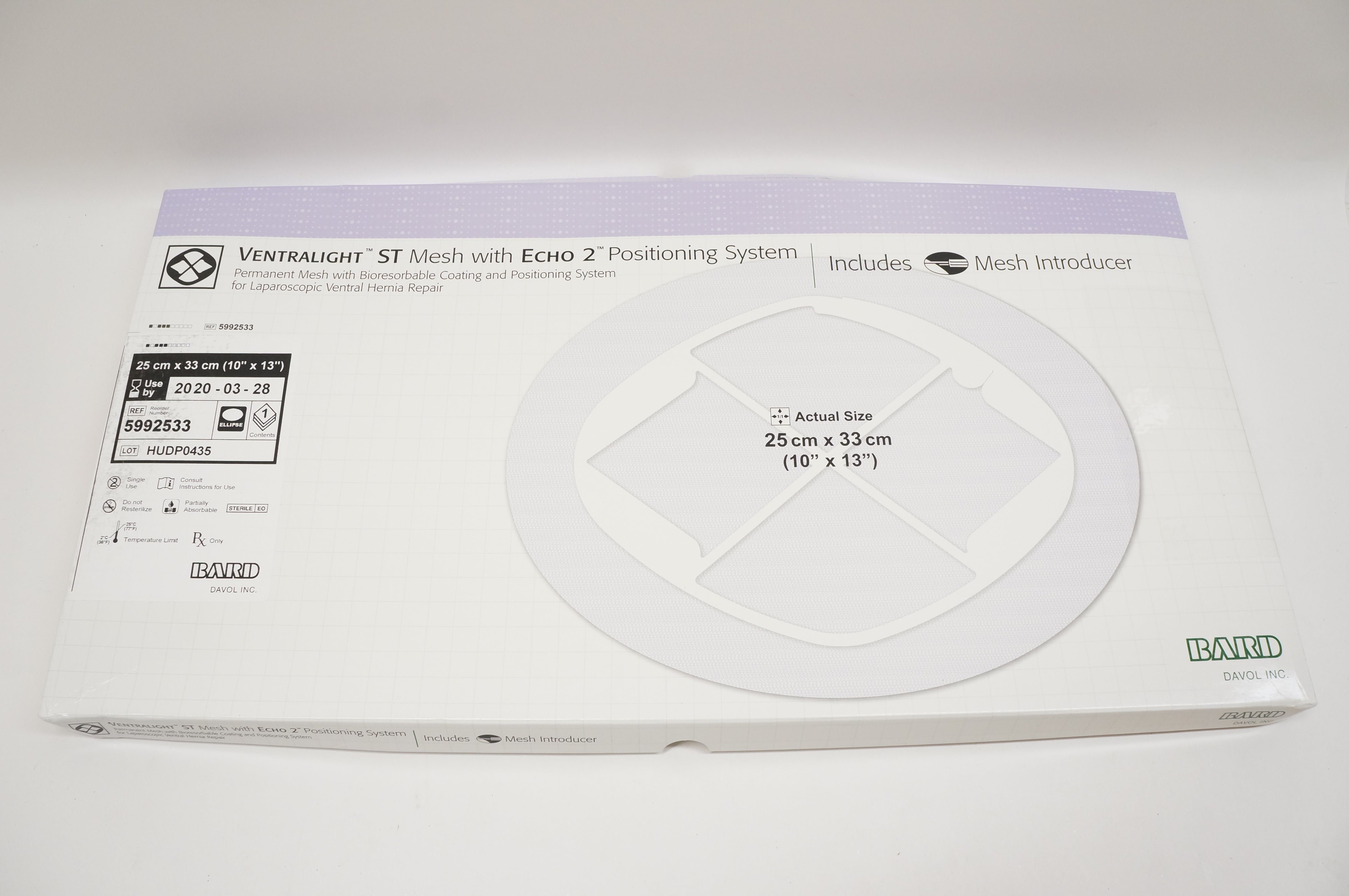 Bard 5992533 Ventralight ST Mesh with ECHO 2 10inch x 13inch (x)