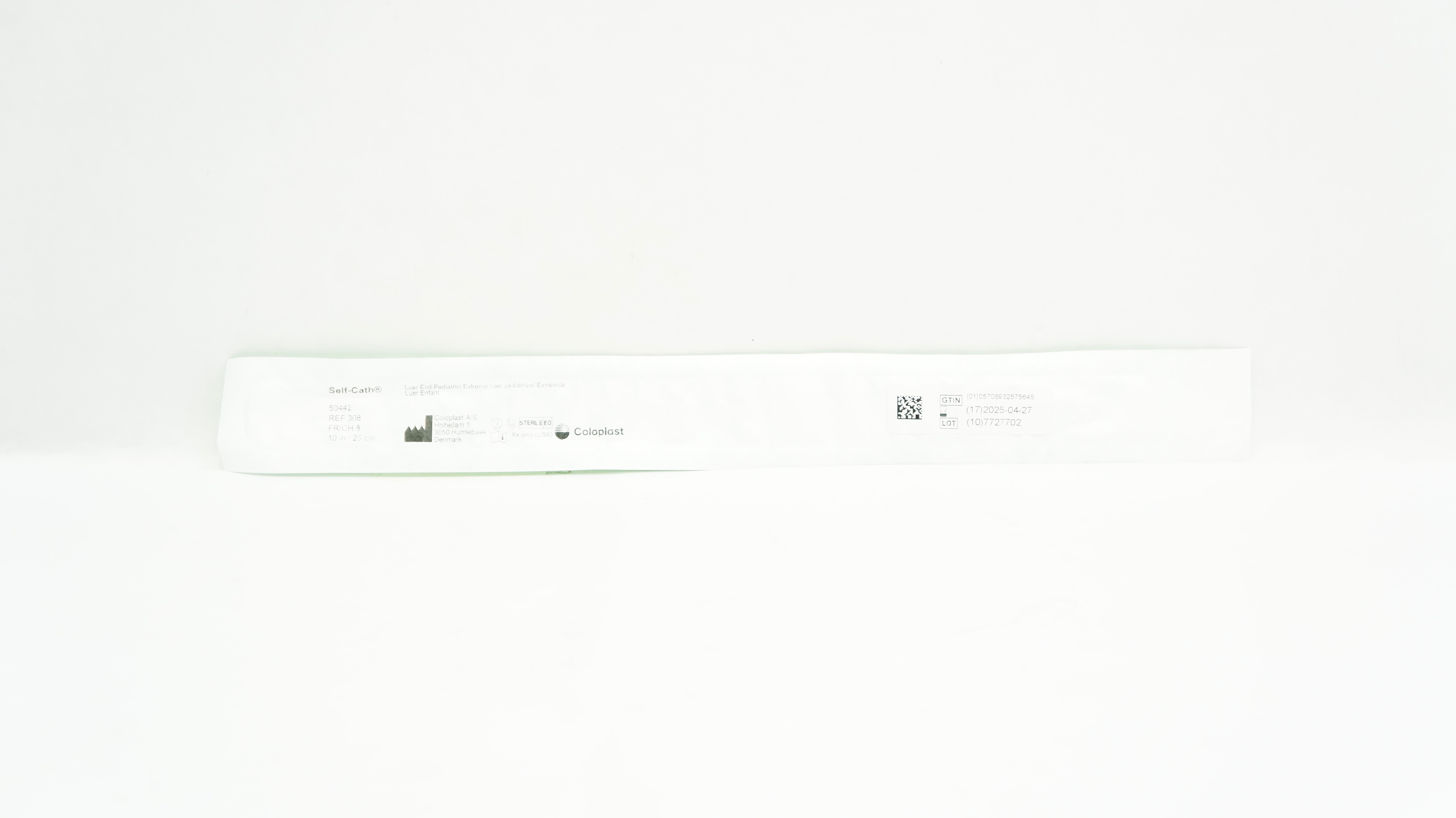 Coloplast 308 Self-Cath Luer End Pediatric 8FR/CH x 10 inch