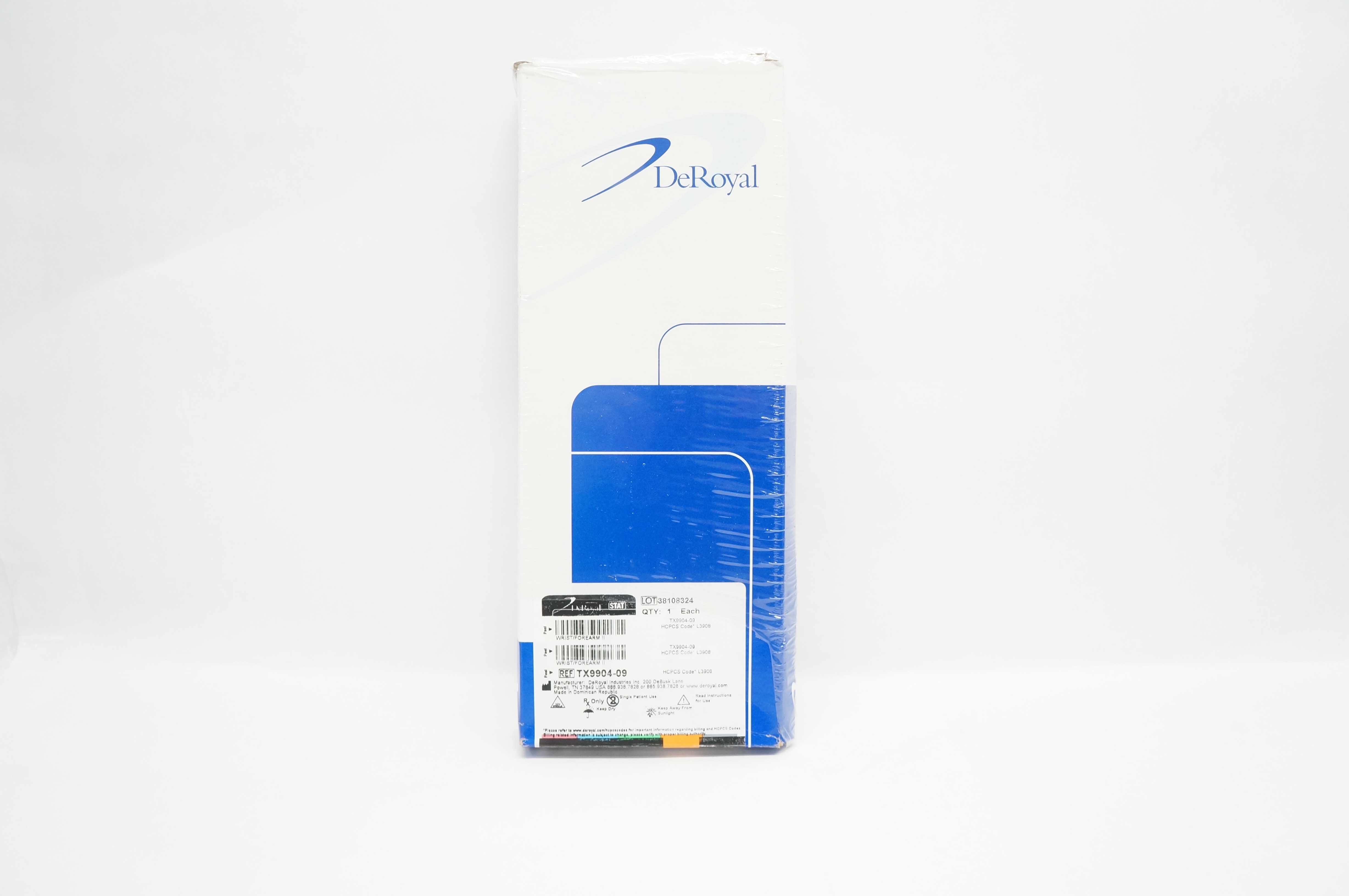 DeRoyal TX9904-09 Wrist / Forearm II Splint Contoured Wedge Splint, Left, Large