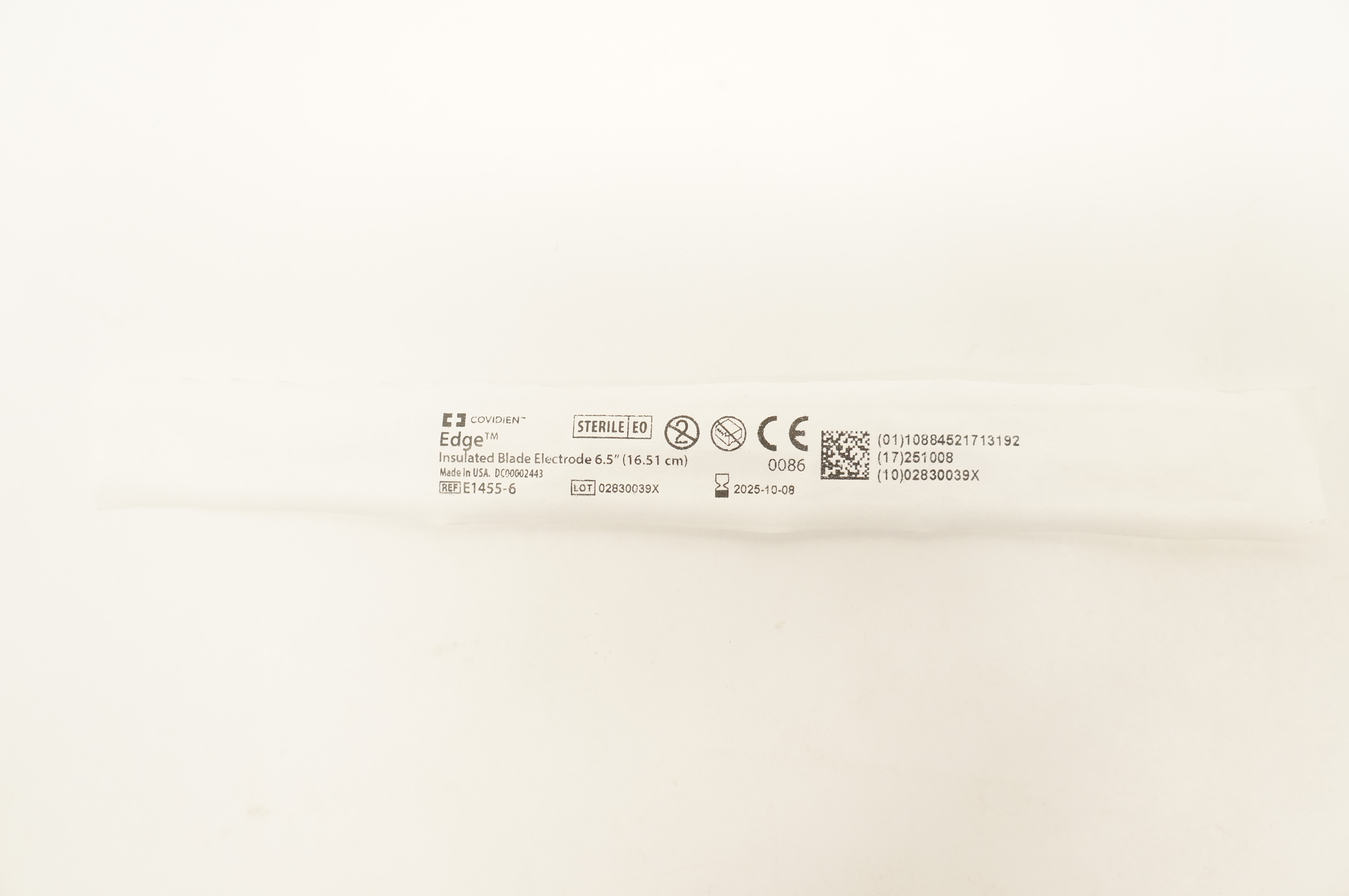 Covidien E1455-6 Edge Insulated Blade Electrode 6.5inch