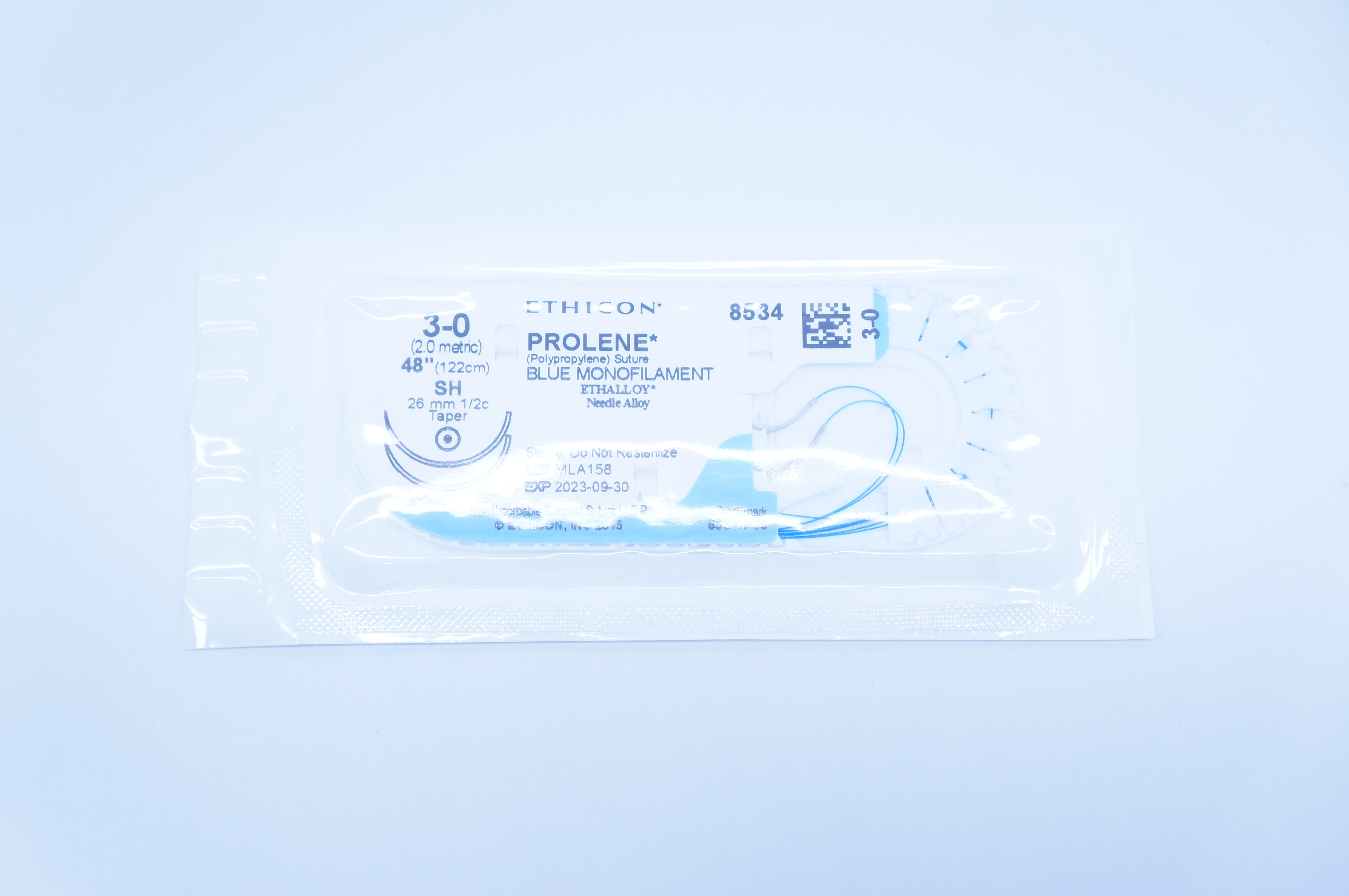 Ethicon 8534 3-0 PROLENE, SH, 26mm 1/2c Taper, 48inch