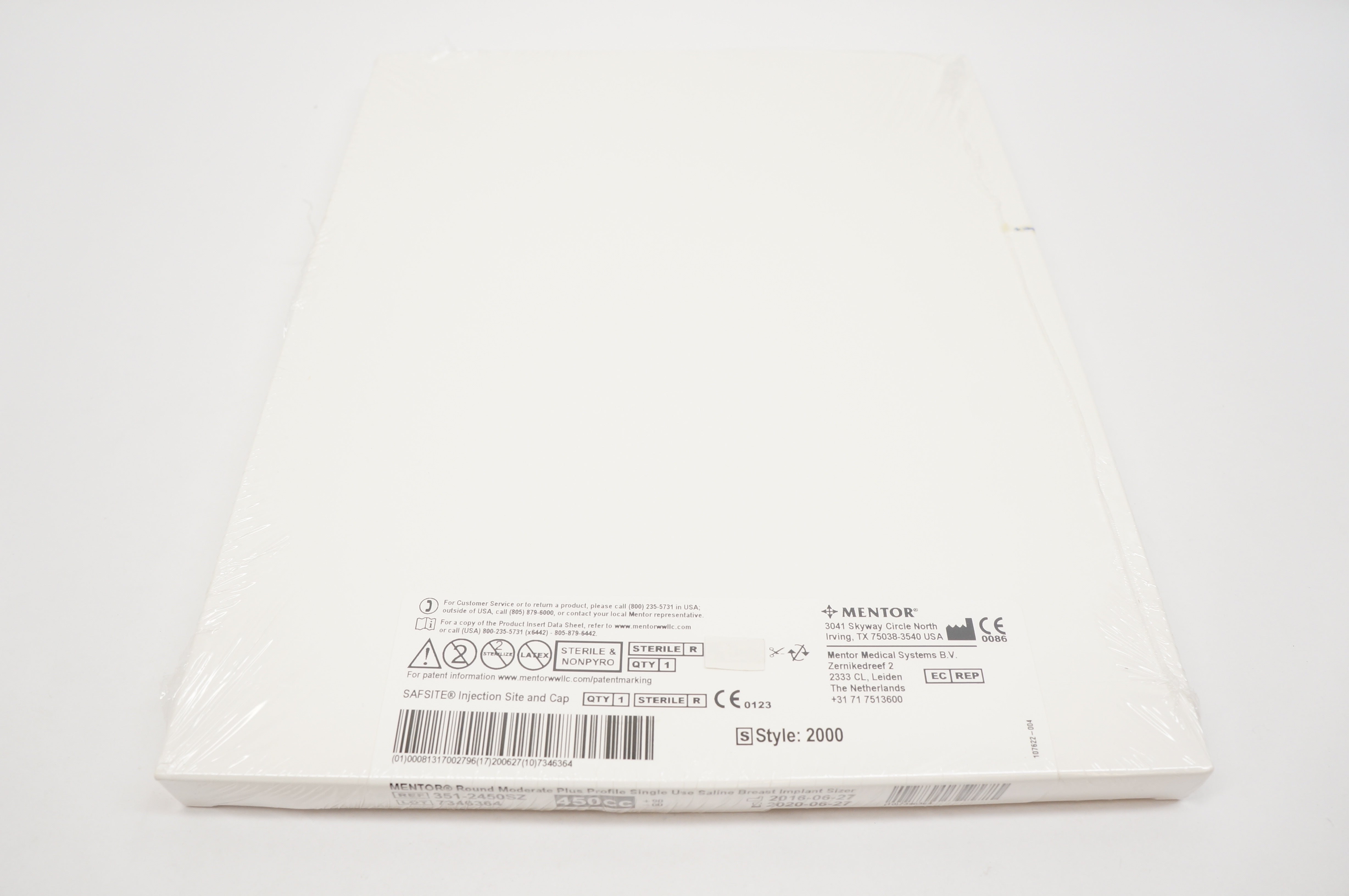 Mentor 351-2450SZ Round Moderate Plus Profile 450cc, Stylet 2000 (x)