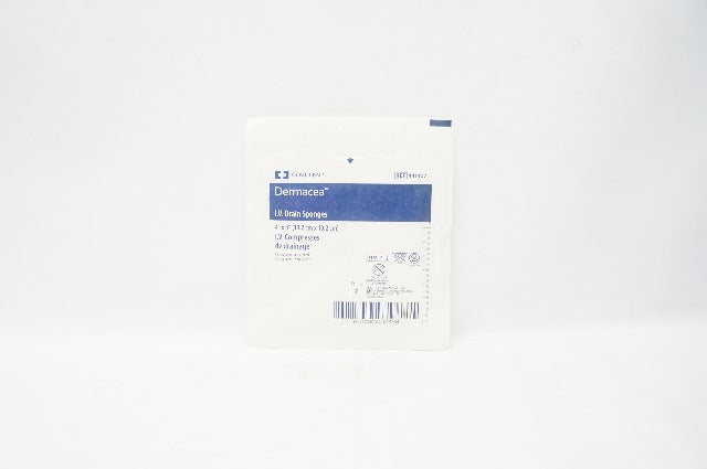 Covidien 441407 Dermacea I.V. Drain Sponges 4 x 4inch - Pack of 2