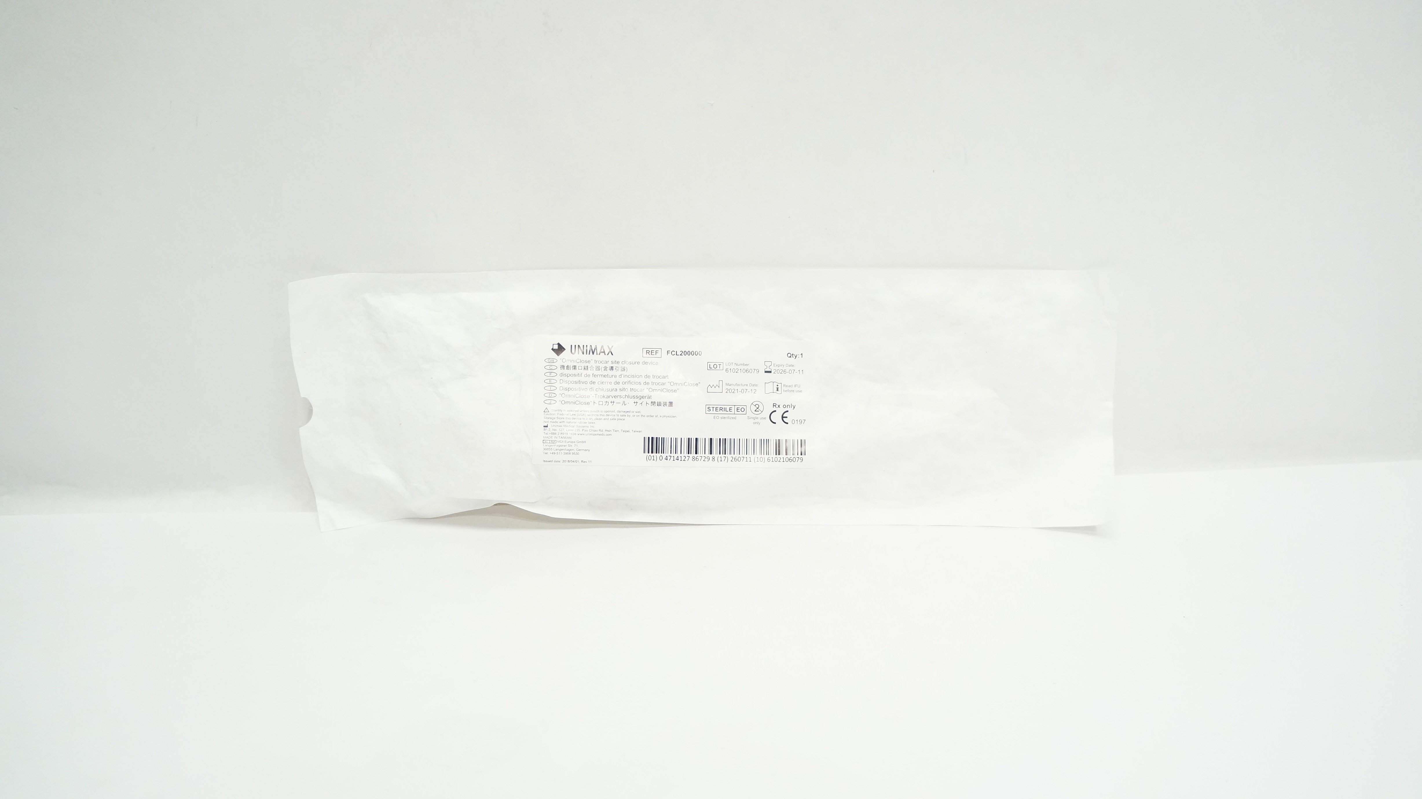 Unimax FCL200000 OmniClose Trocar Site Closure Device