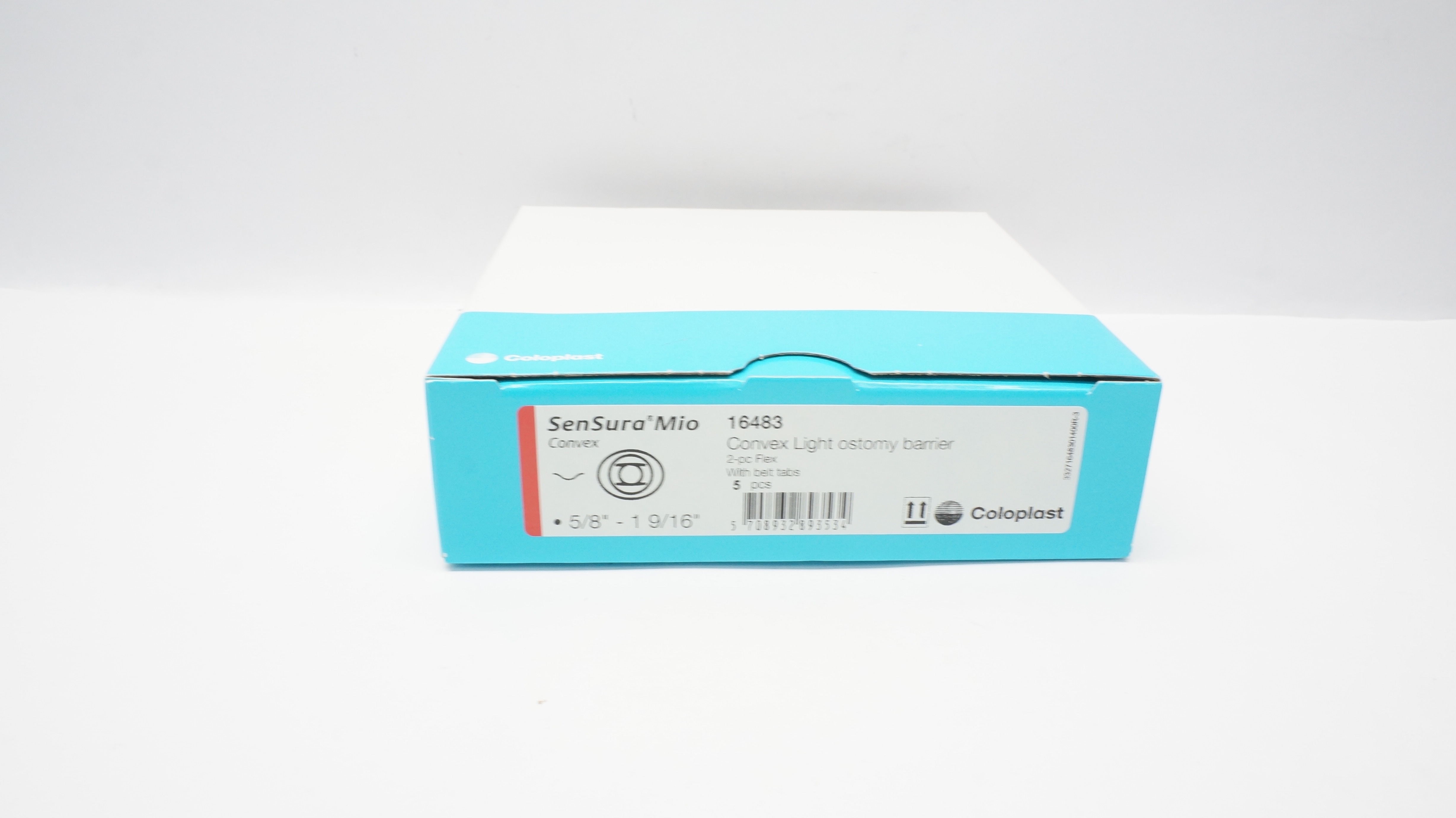 Coloplast 16483 SenSura Mio Convex Light Ostomy Barrier 5/8Inx1 9/16-Box of 5(x)