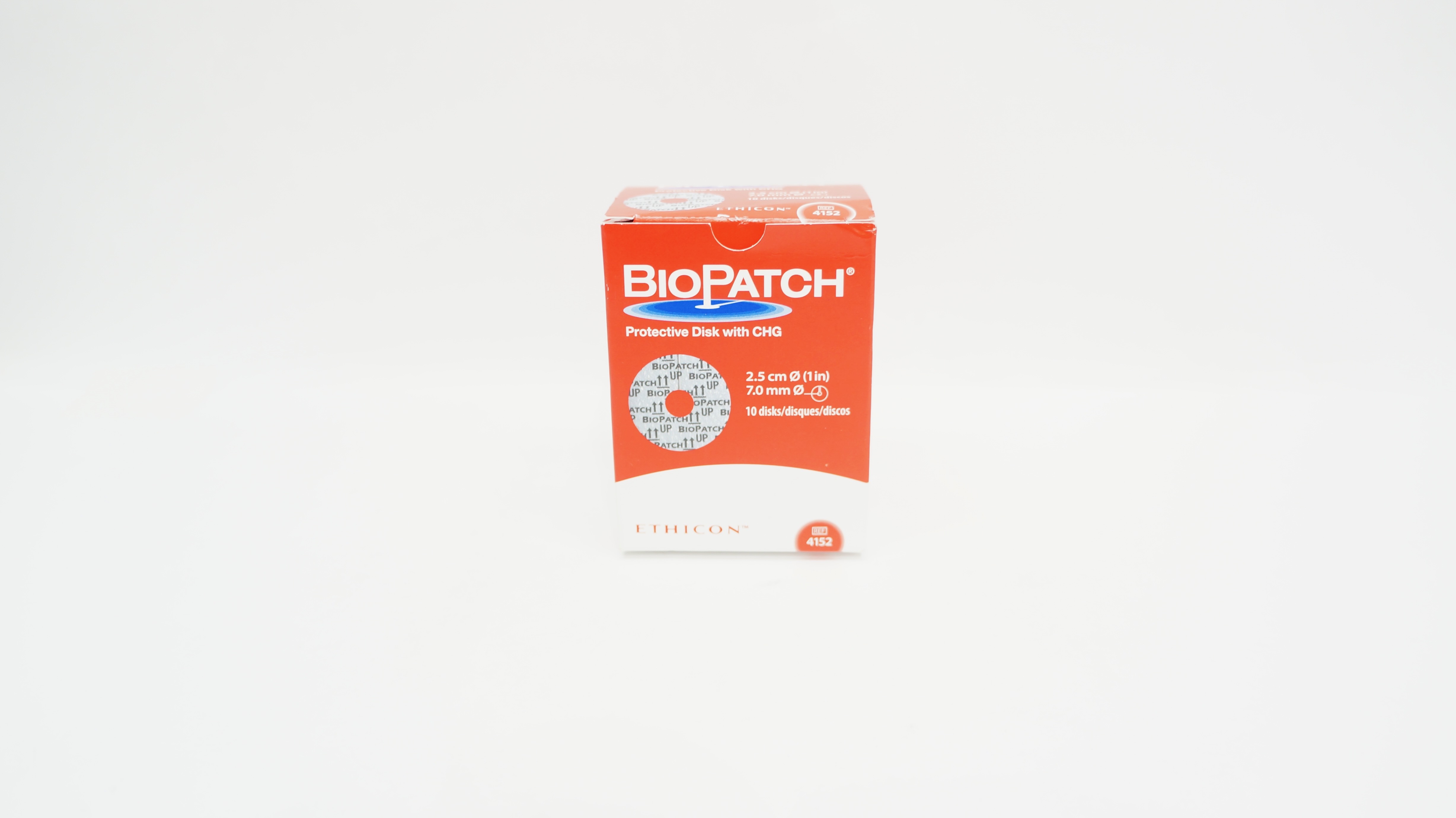 Ethicon 4152 BioPatch Protective Disk with CHG 1inch x 7.0mm (x) - Box of 10