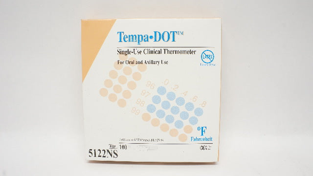 Medical Indicators 5122NS TempaDot Clinical Thermometer, Fahrenheit - Box of 100