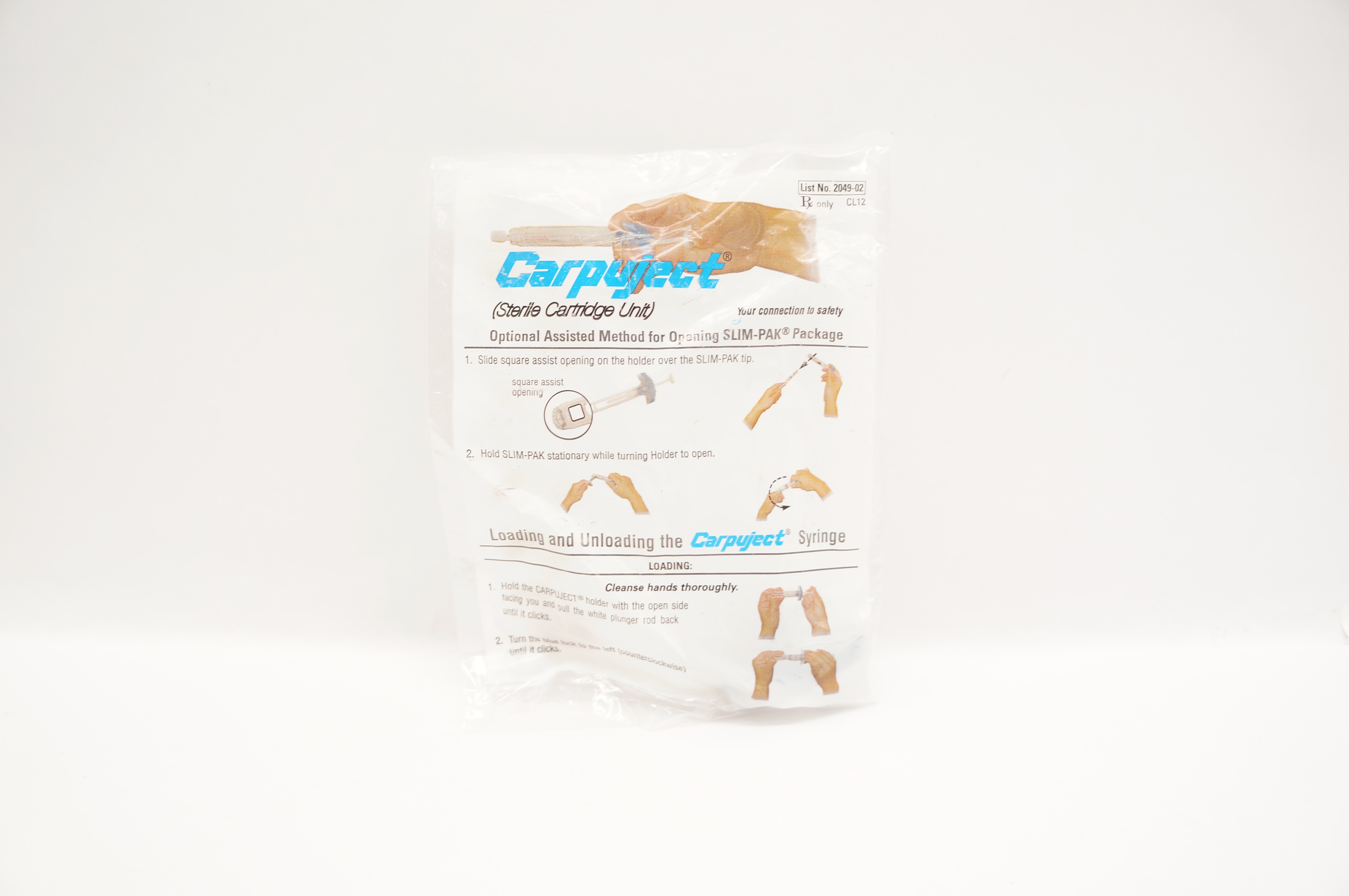 Hospira 2049-02 Carpuject Sterile Cartride Unit