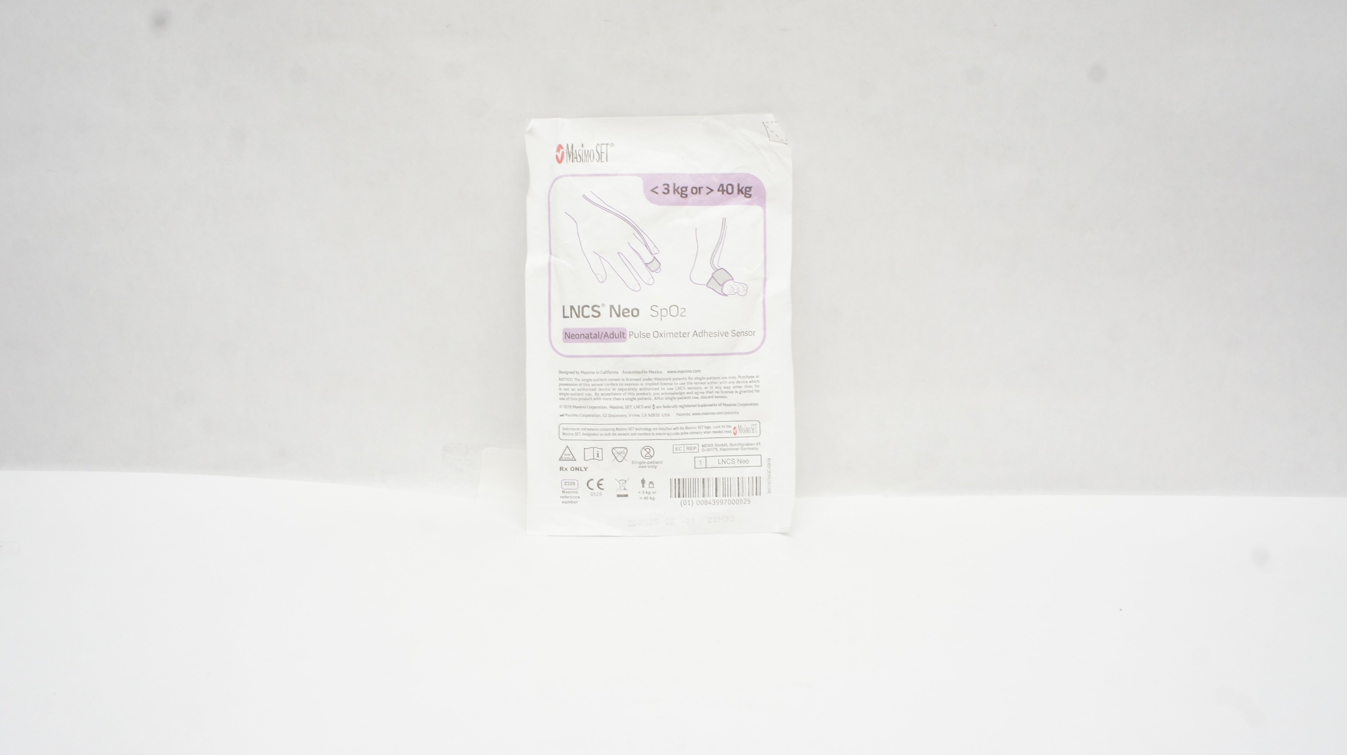 Masimo 2329 LNCS NEO Neonatal/Adult Pulse Oximeter Adhesive Sensor <3kg or >40kg